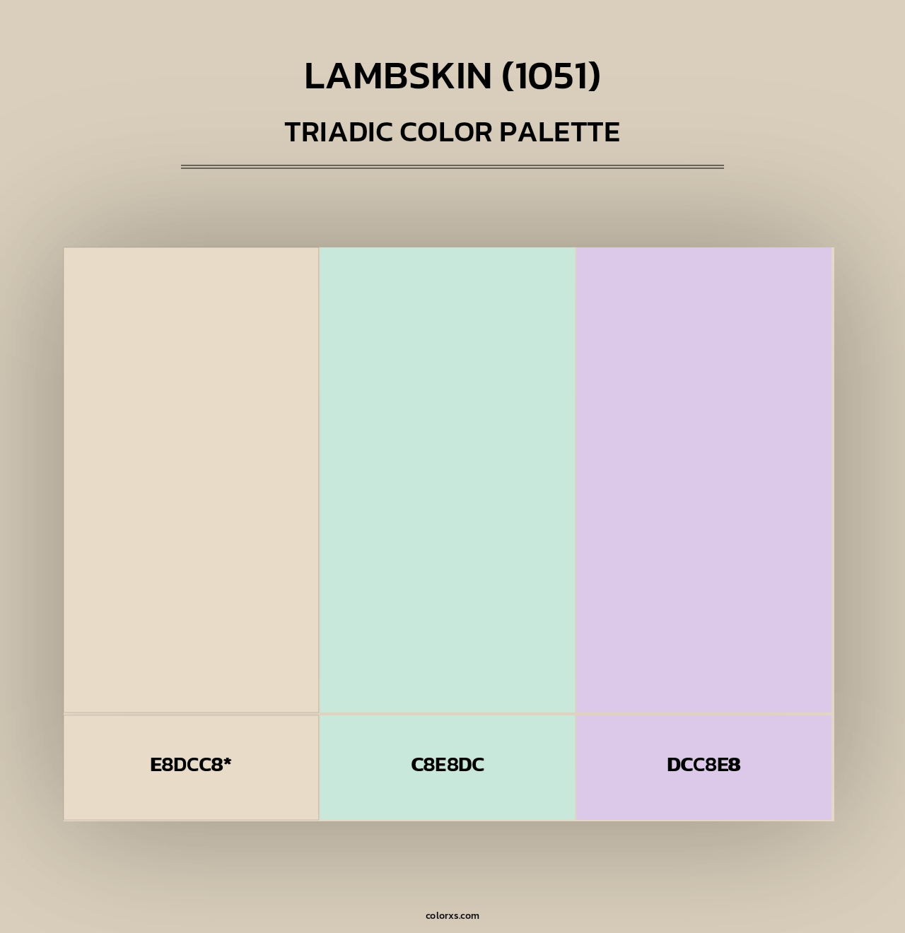 Lambskin (1051) - Triadic Color Palette