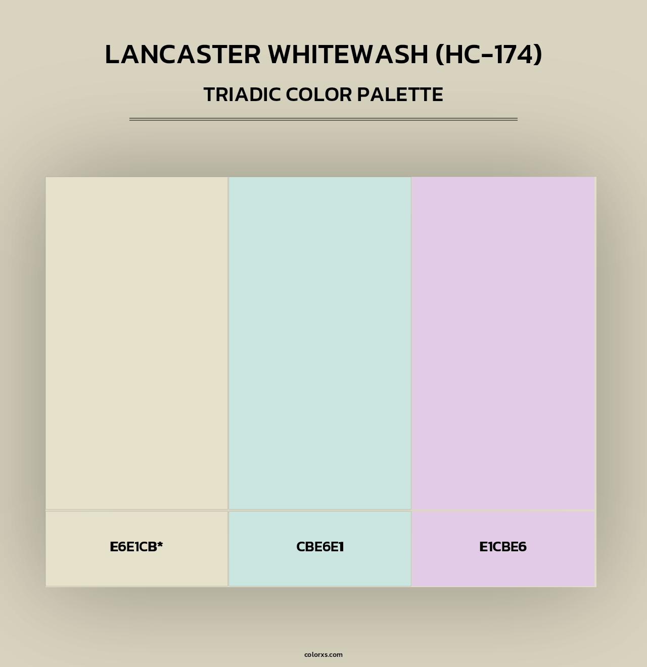 Lancaster Whitewash (HC-174) - Triadic Color Palette