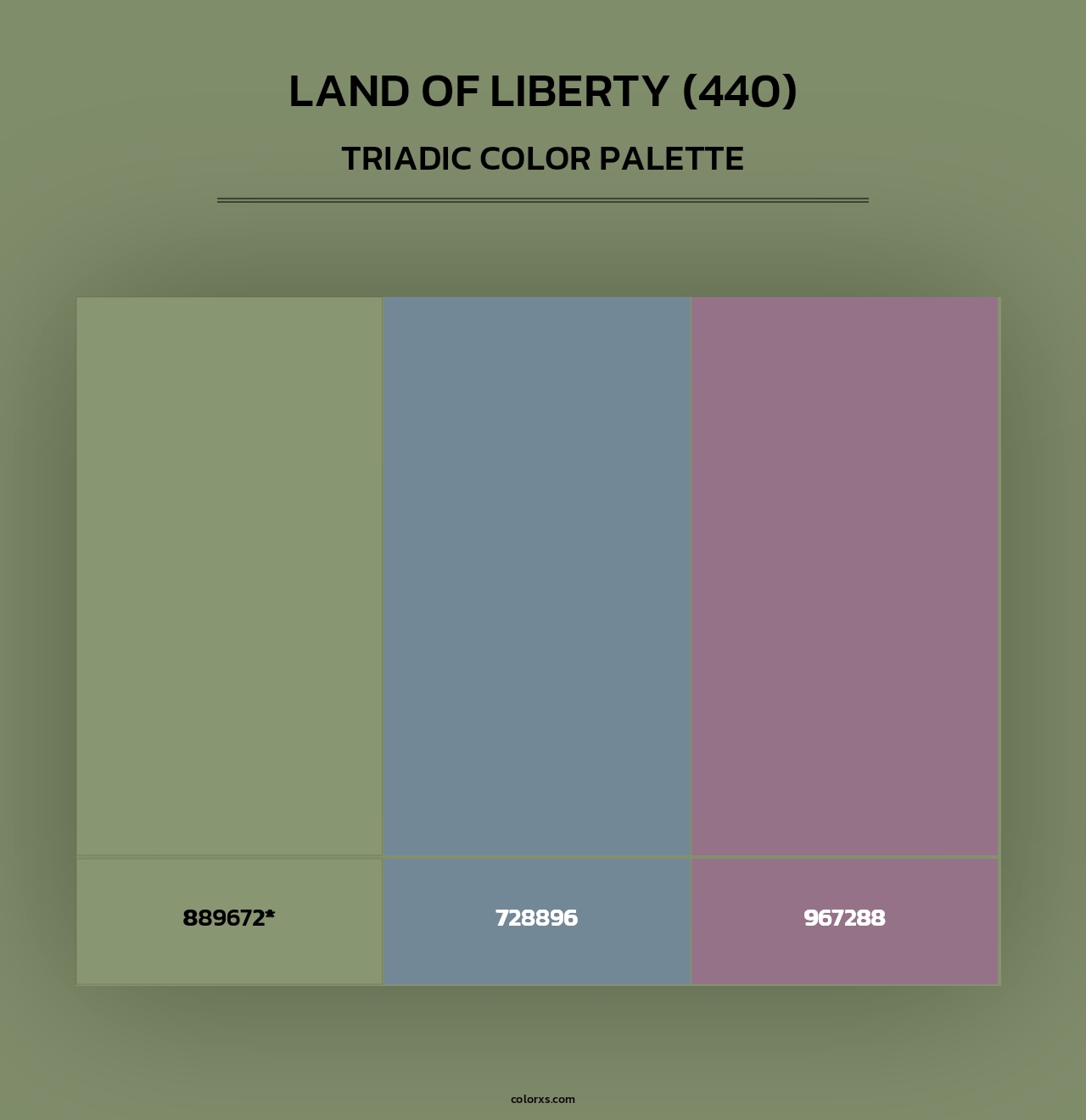 Land of Liberty (440) - Triadic Color Palette