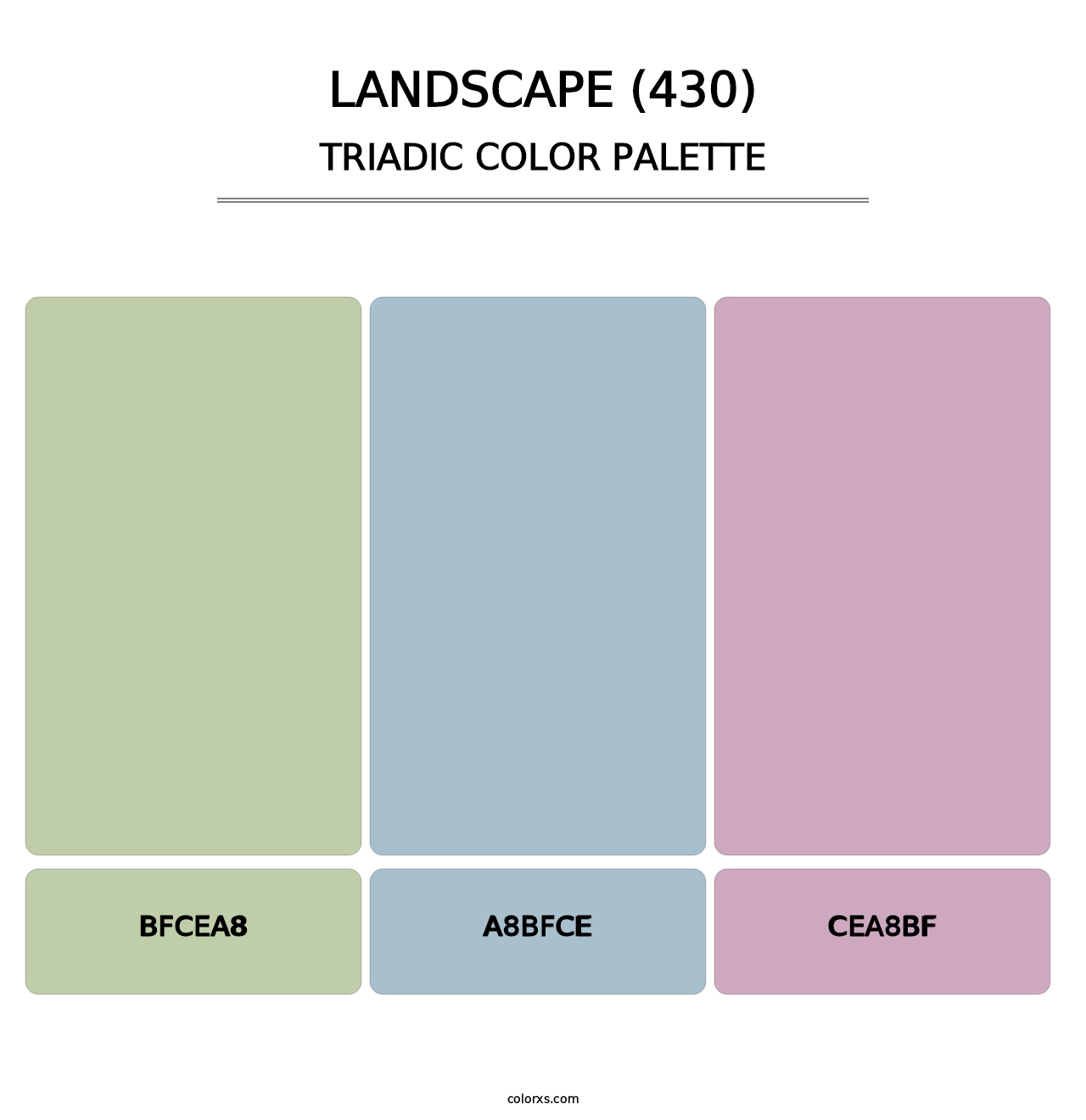 Landscape (430) - Triadic Color Palette