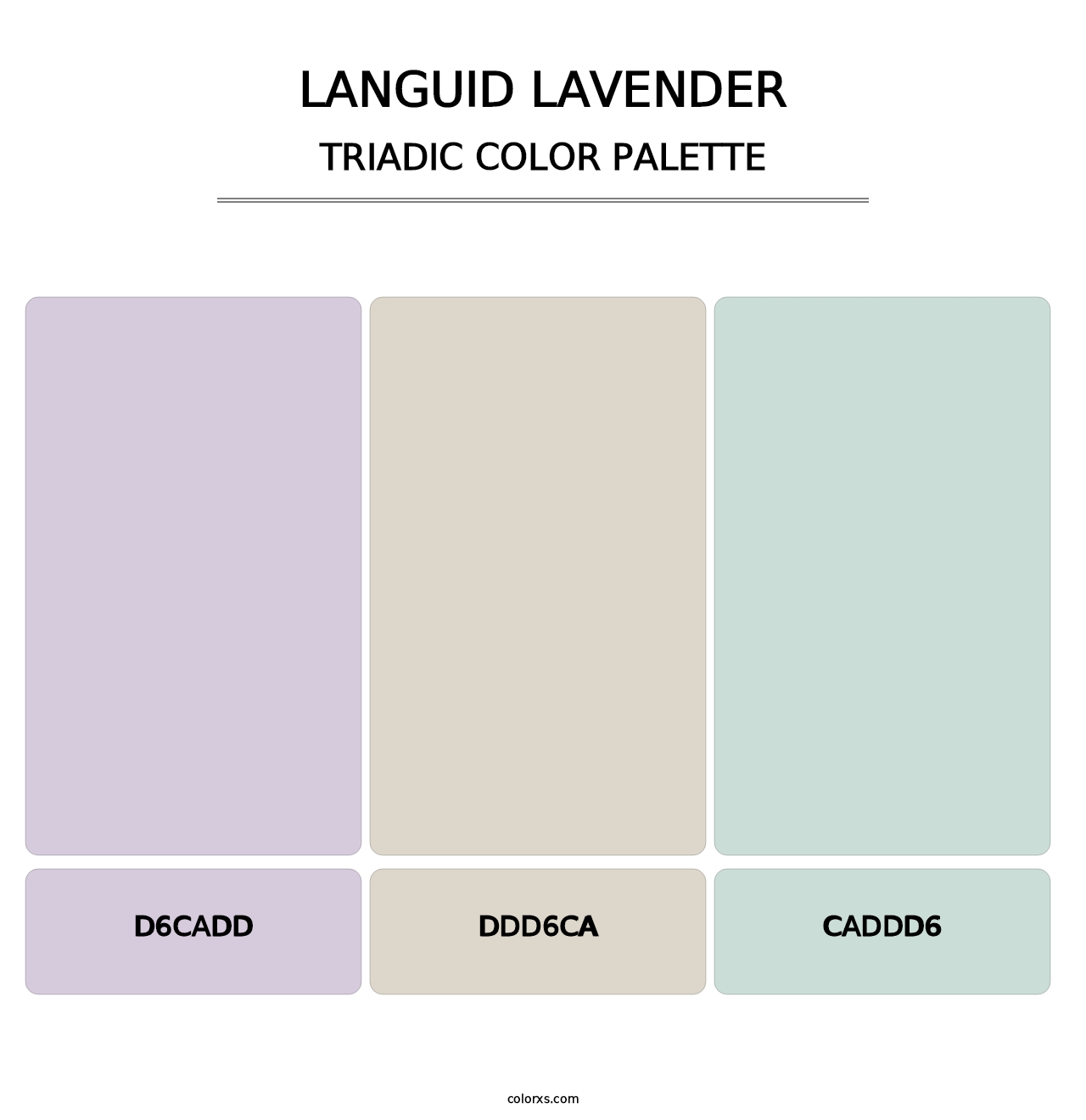 Languid Lavender - Triadic Color Palette