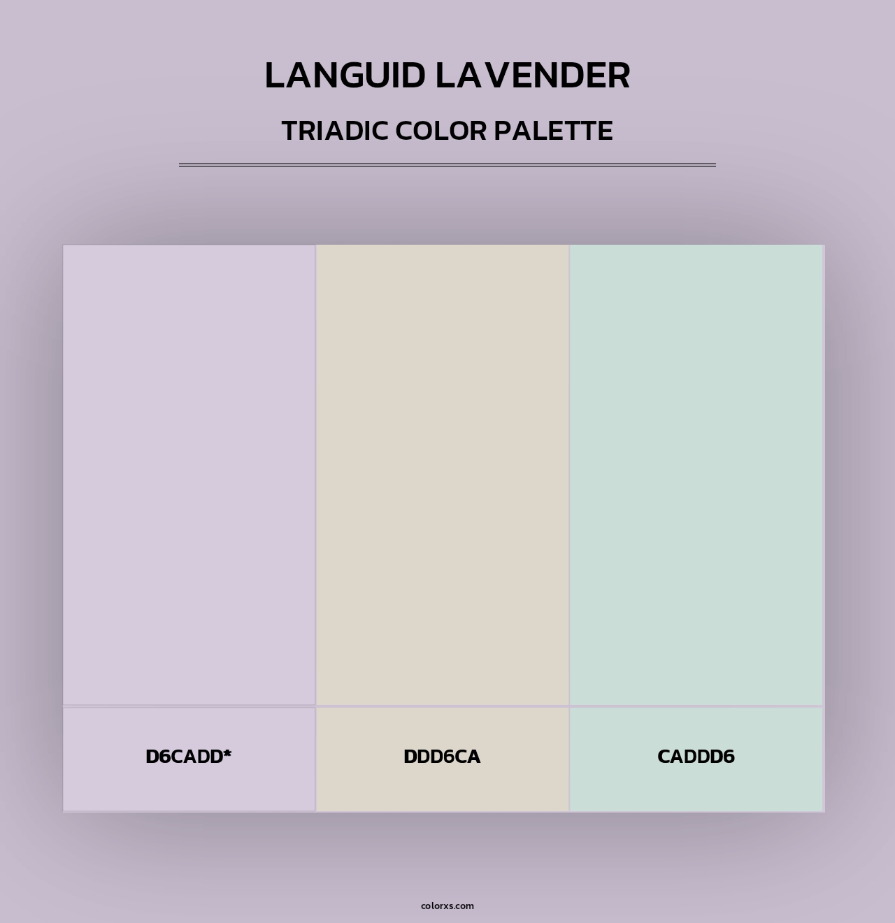 Languid Lavender - Triadic Color Palette