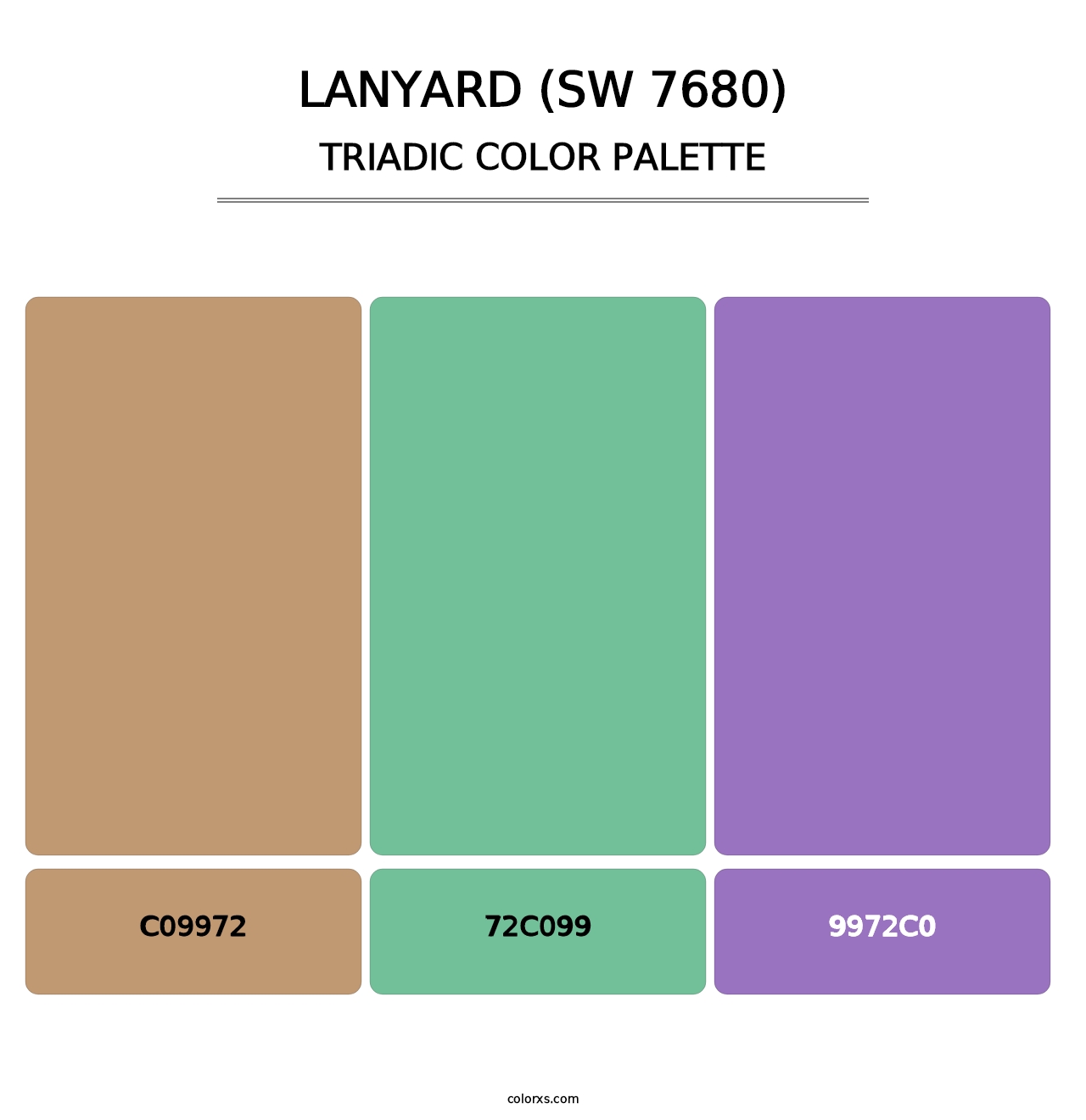 Lanyard (SW 7680) - Triadic Color Palette