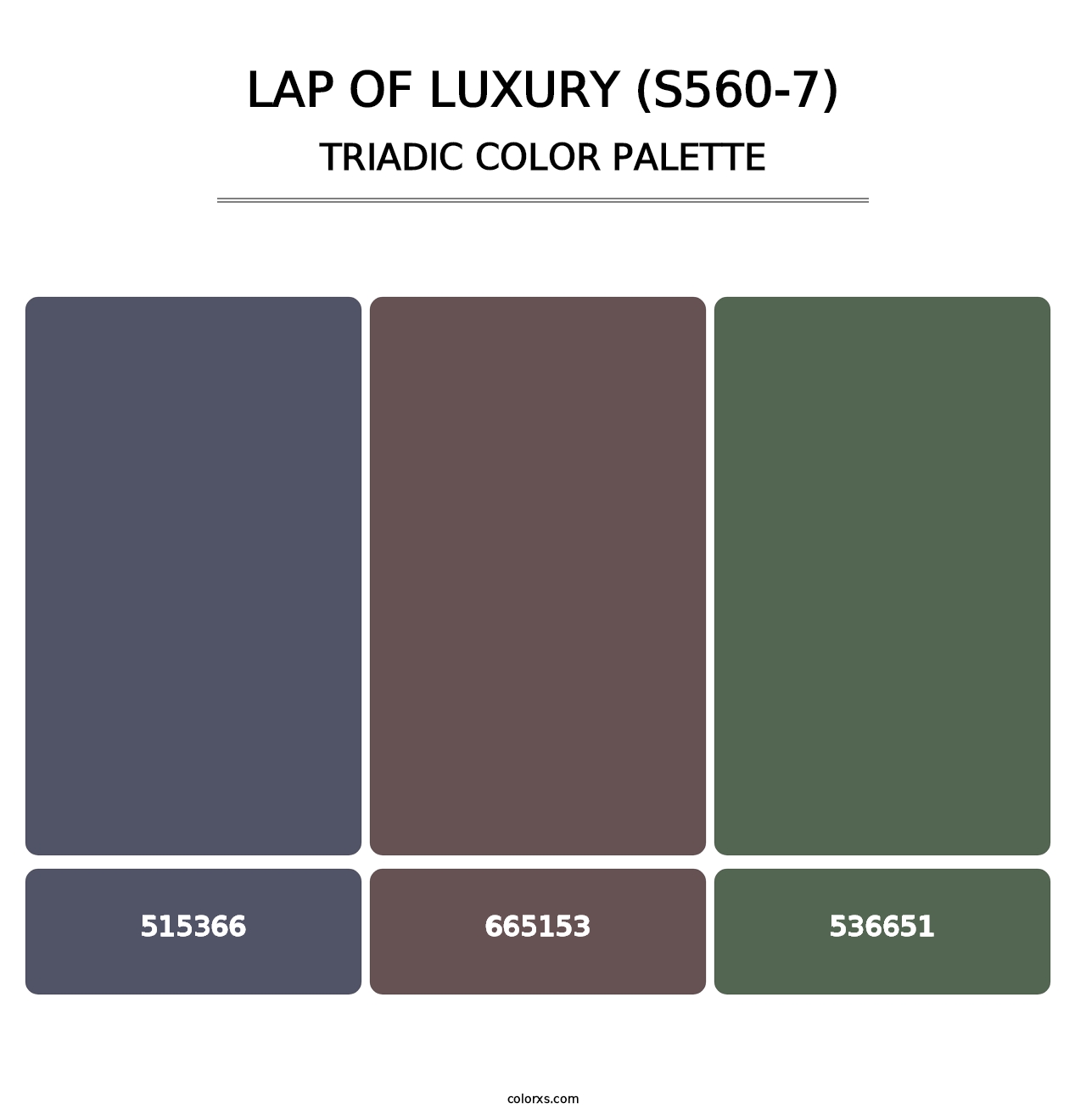 Lap Of Luxury (S560-7) - Triadic Color Palette