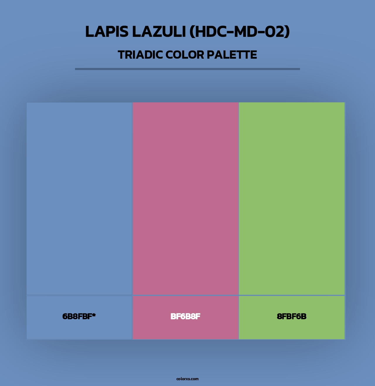 Lapis Lazuli (HDC-MD-02) - Triadic Color Palette