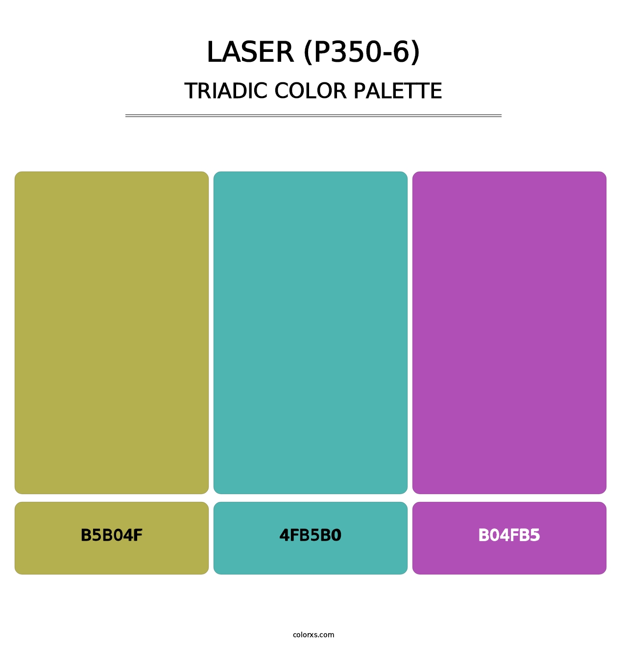 Laser (P350-6) - Triadic Color Palette