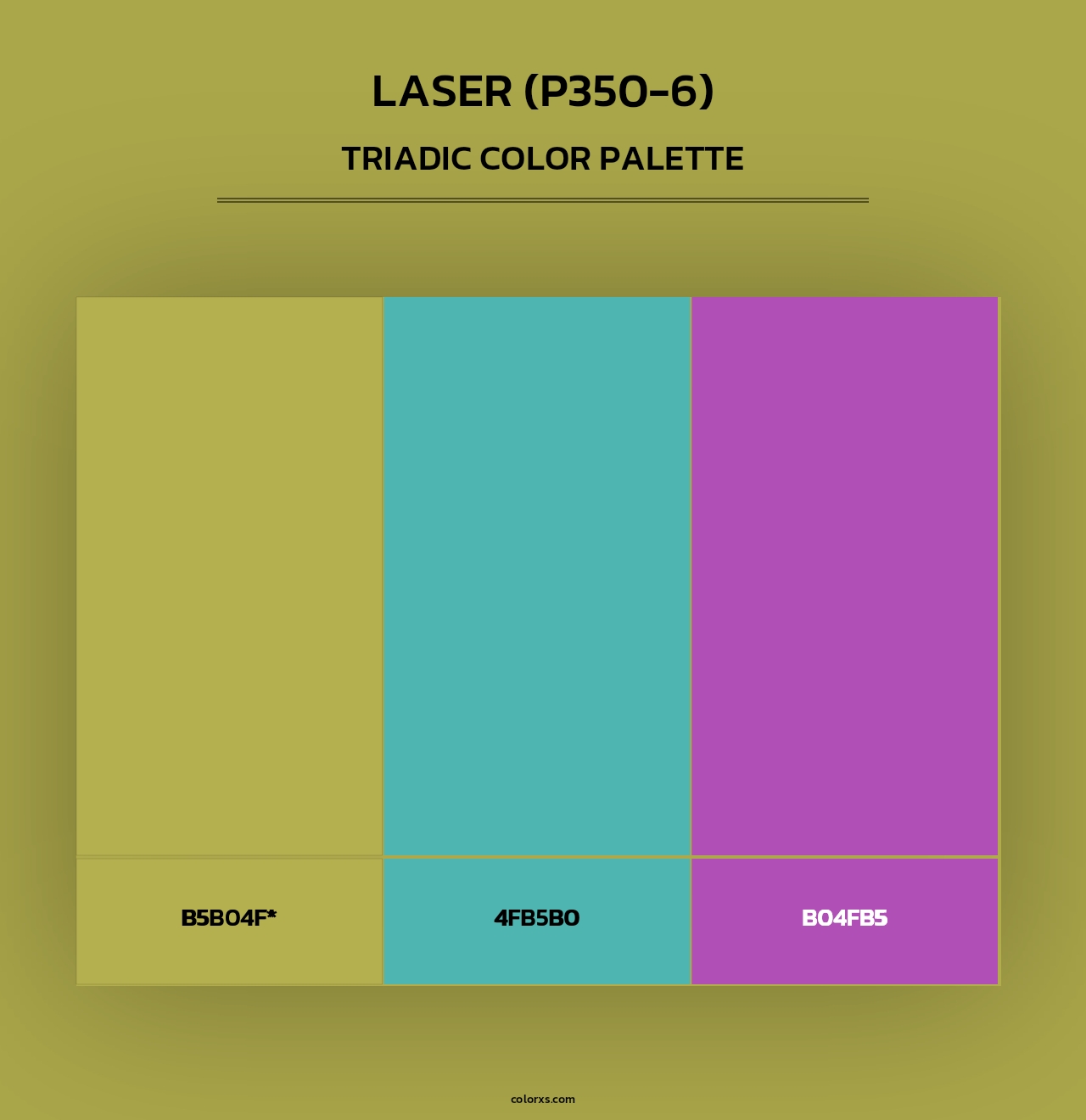 Laser (P350-6) - Triadic Color Palette