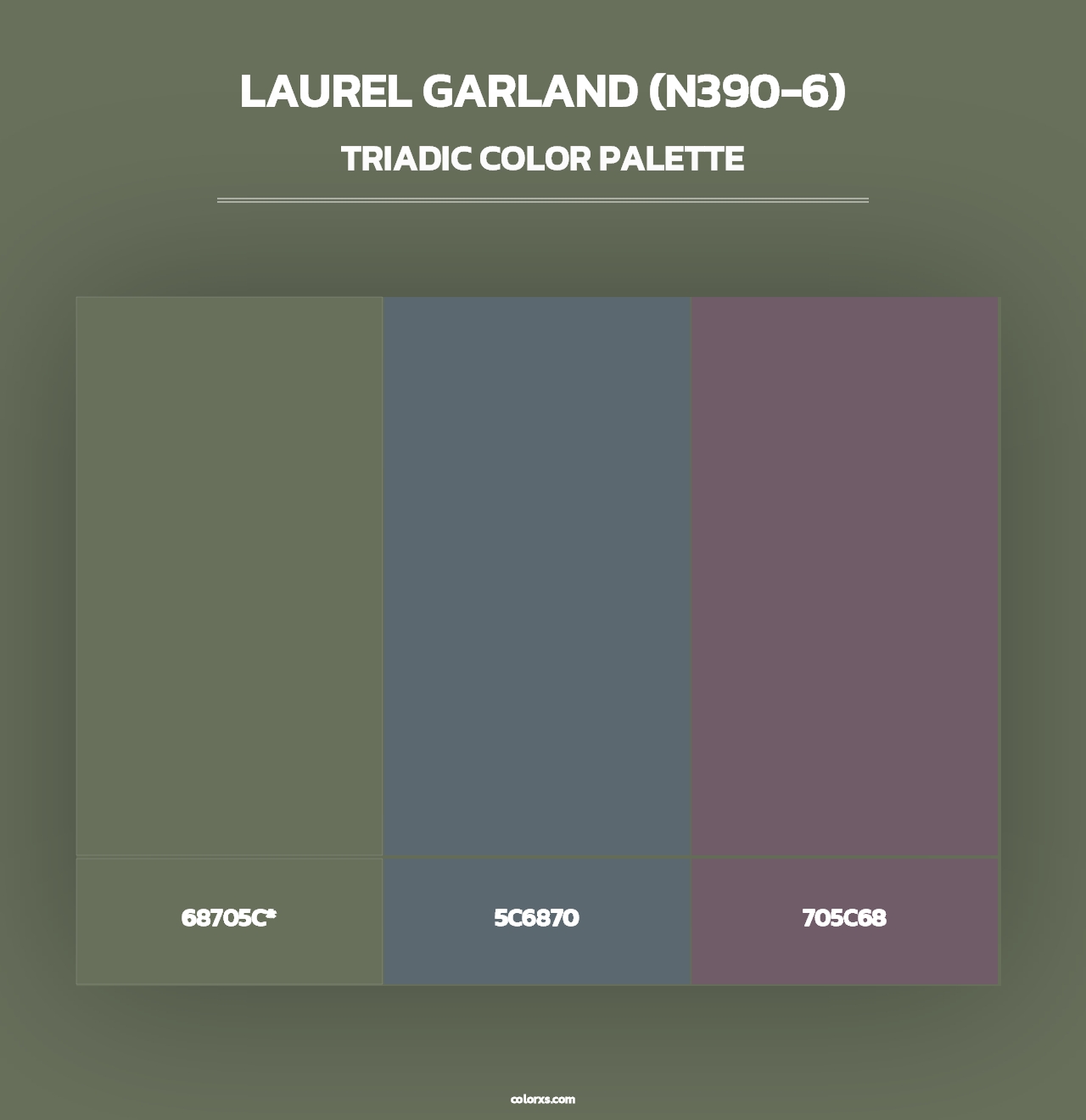 Laurel Garland (N390-6) - Triadic Color Palette
