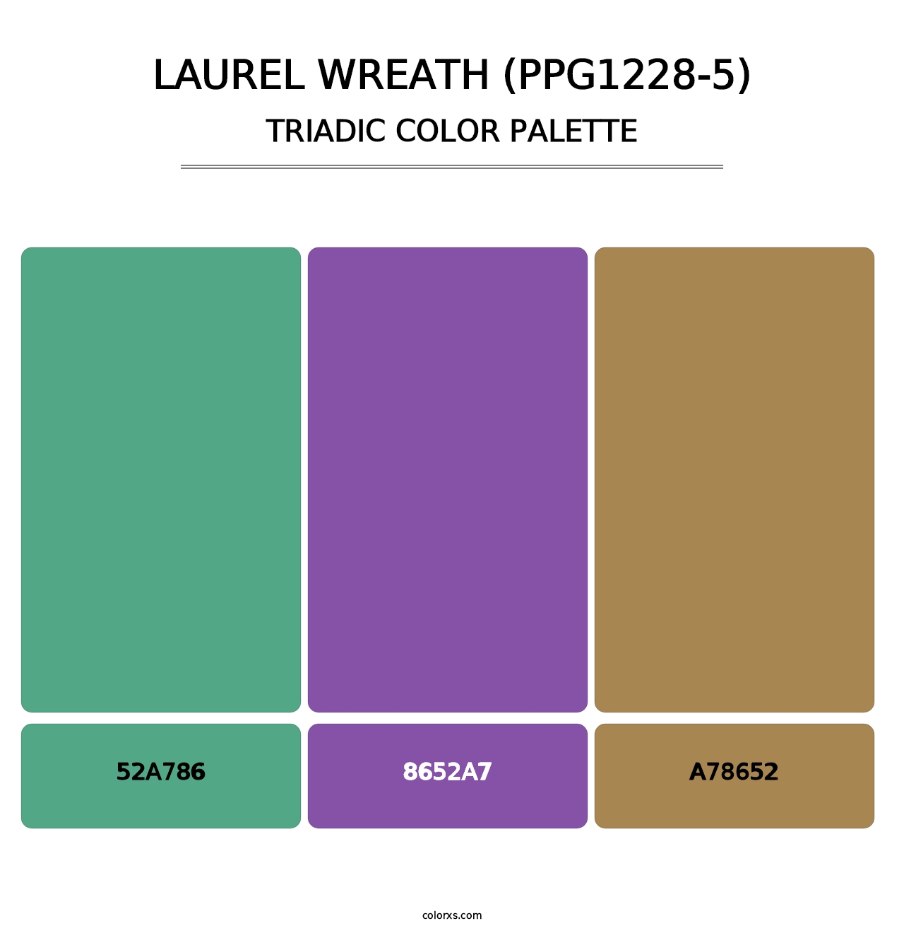 Laurel Wreath (PPG1228-5) - Triadic Color Palette