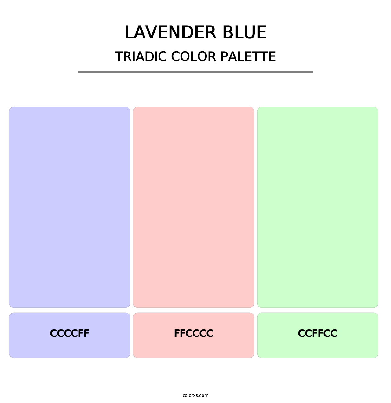 Lavender Blue - Triadic Color Palette