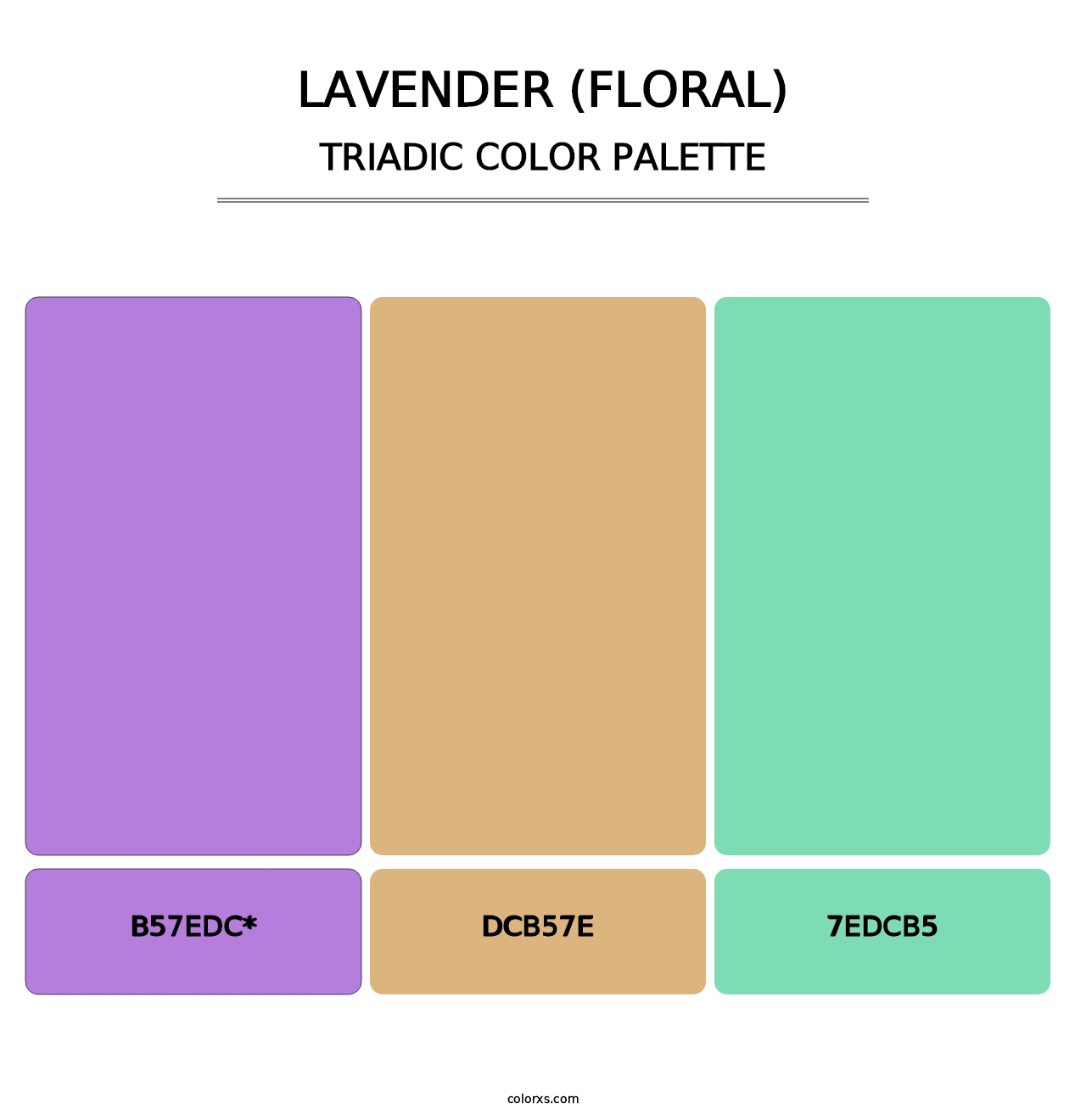 Lavender (Floral) - Triadic Color Palette