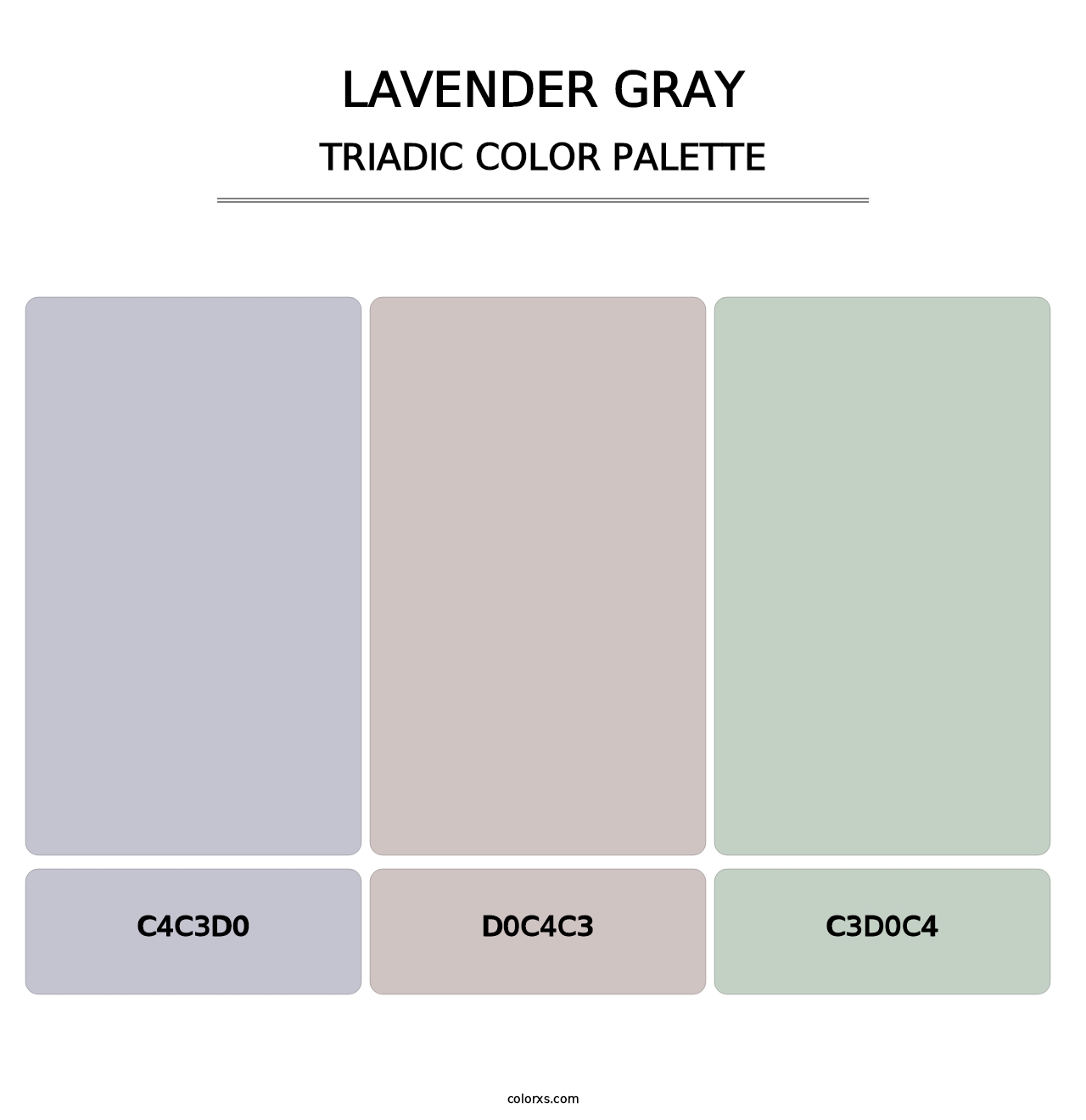 Lavender Gray - Triadic Color Palette