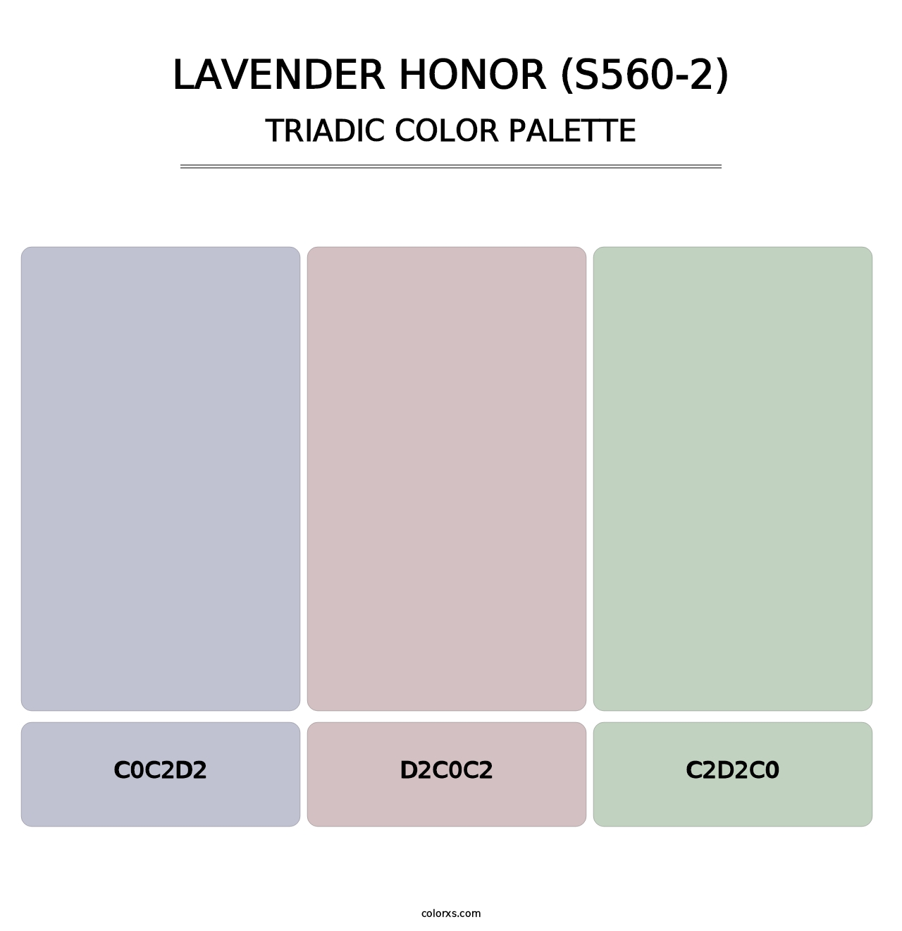 Lavender Honor (S560-2) - Triadic Color Palette