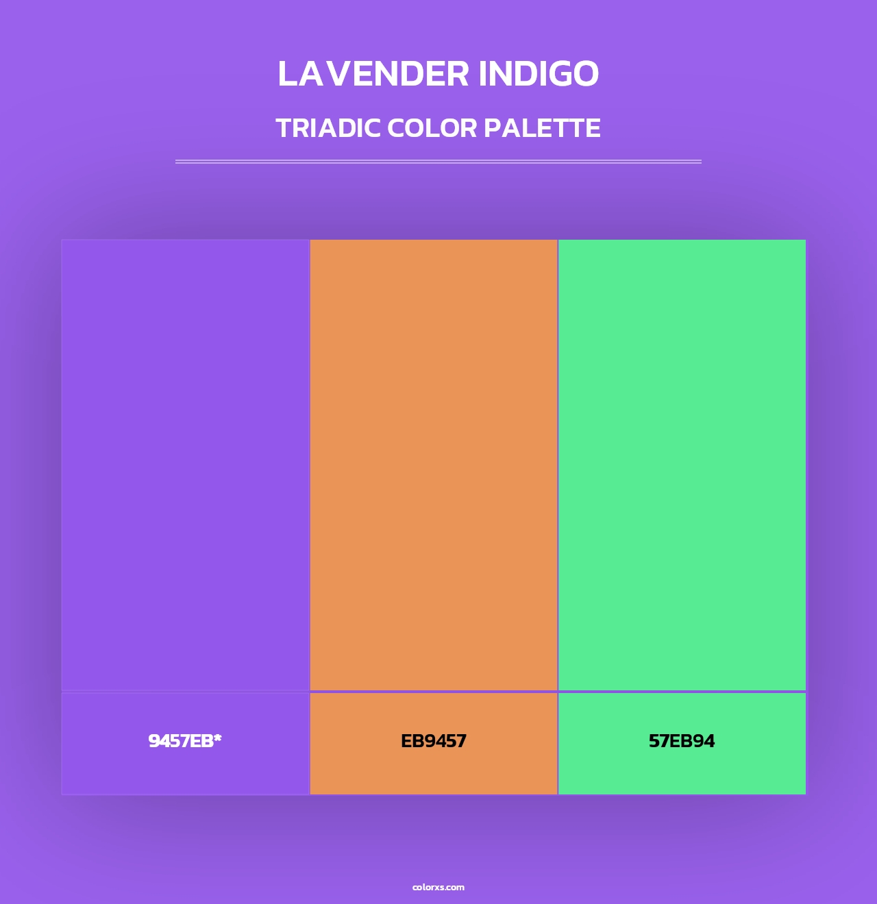 Lavender Indigo - Triadic Color Palette