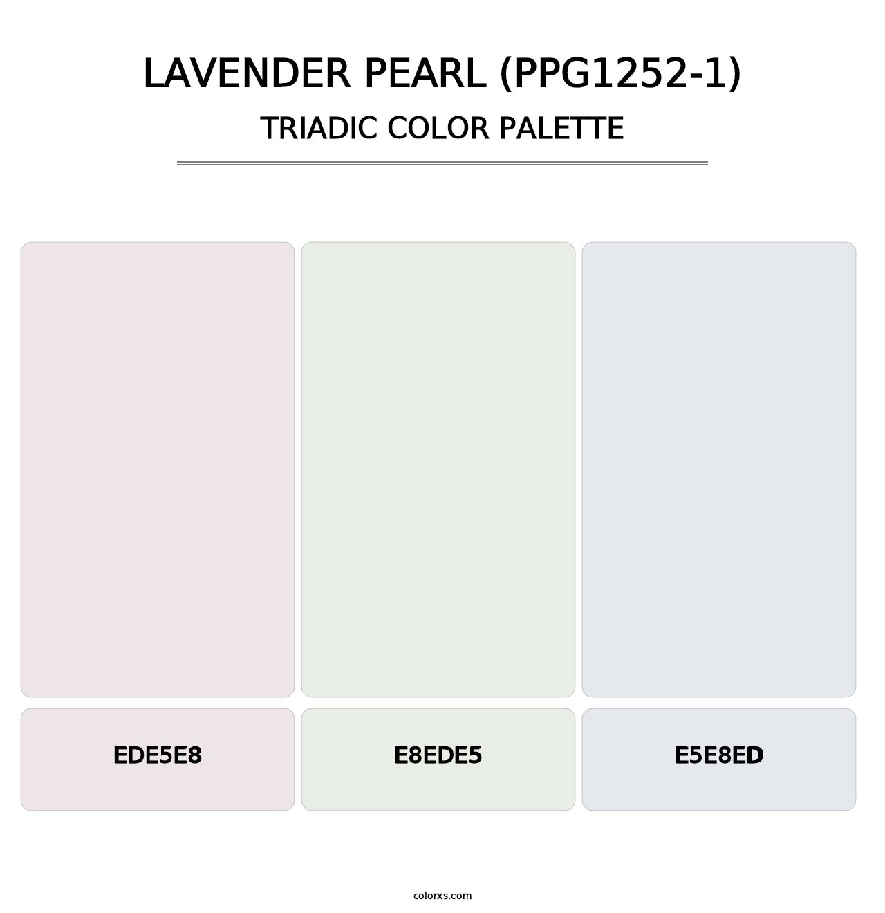 Lavender Pearl (PPG1252-1) - Triadic Color Palette