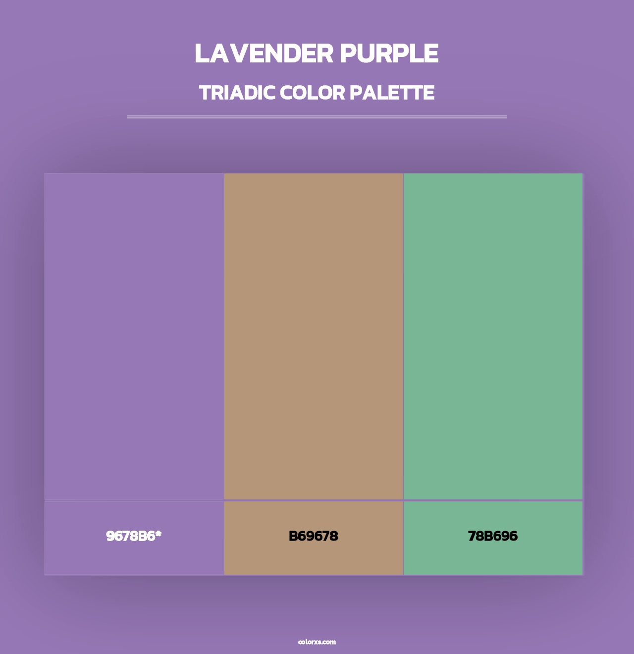 Lavender Purple - Triadic Color Palette