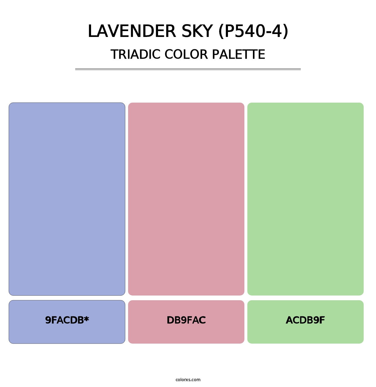 Lavender Sky (P540-4) - Triadic Color Palette