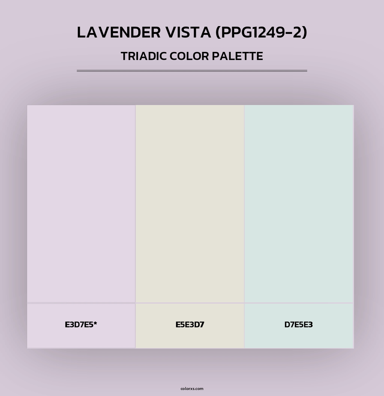 Lavender Vista (PPG1249-2) - Triadic Color Palette