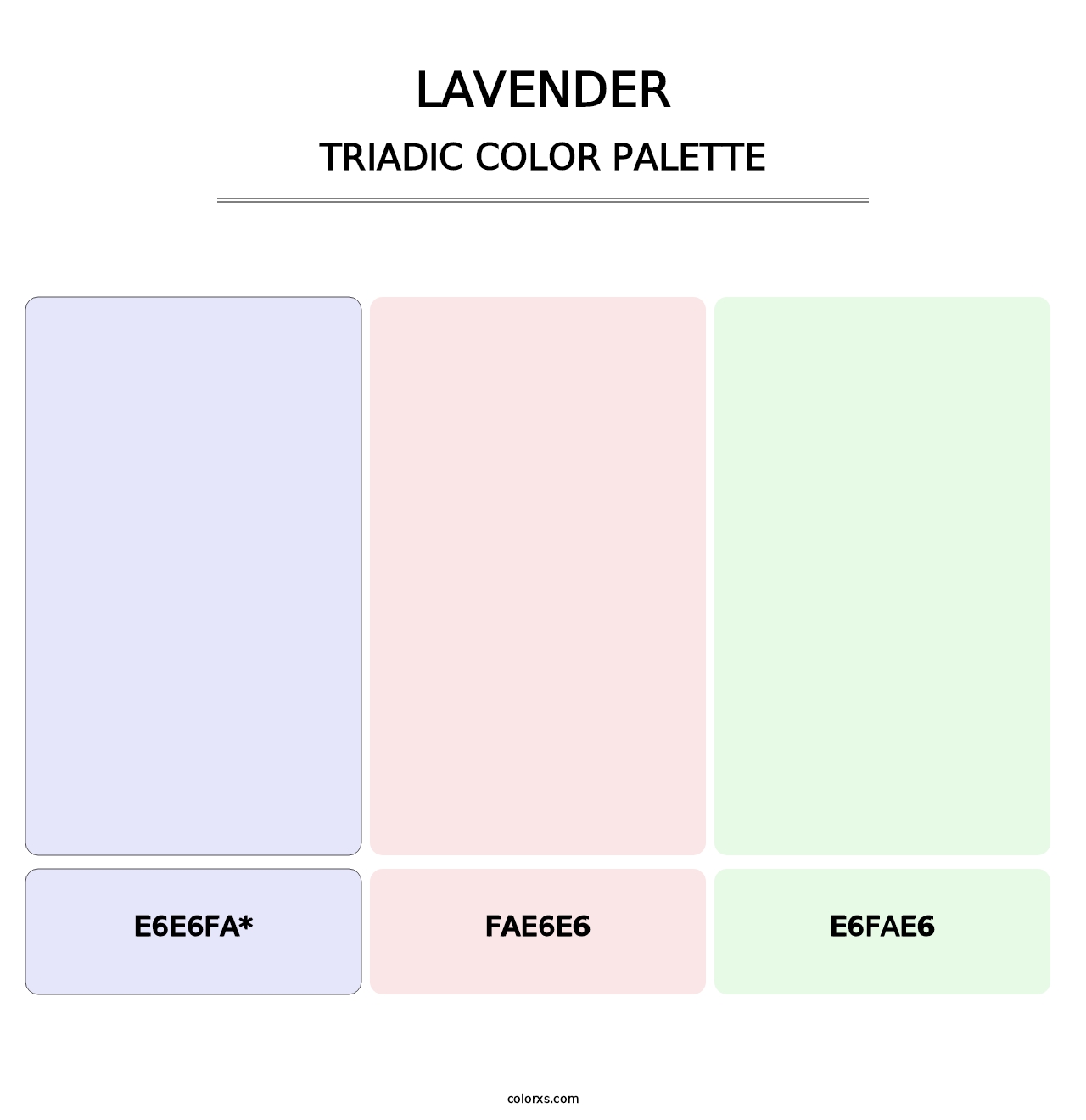 Lavender - Triadic Color Palette