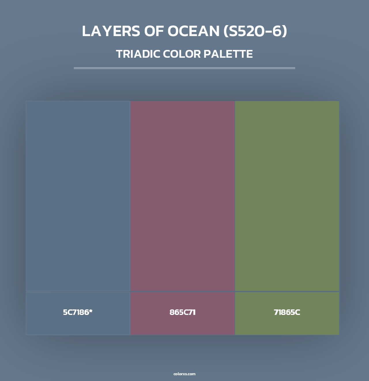 Layers Of Ocean (S520-6) - Triadic Color Palette