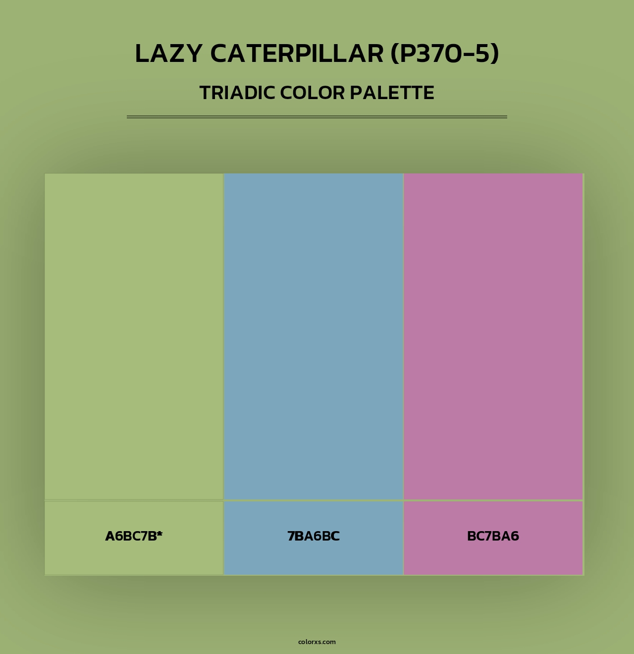 Lazy Caterpillar (P370-5) - Triadic Color Palette