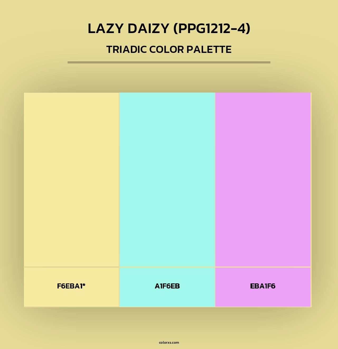 Lazy Daizy (PPG1212-4) - Triadic Color Palette