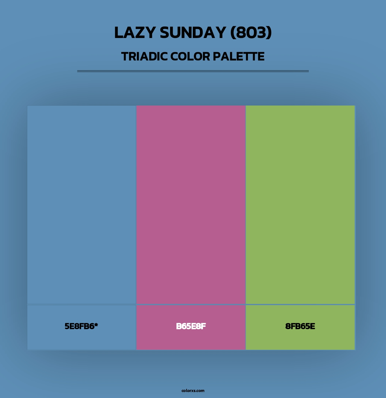Lazy Sunday (803) - Triadic Color Palette