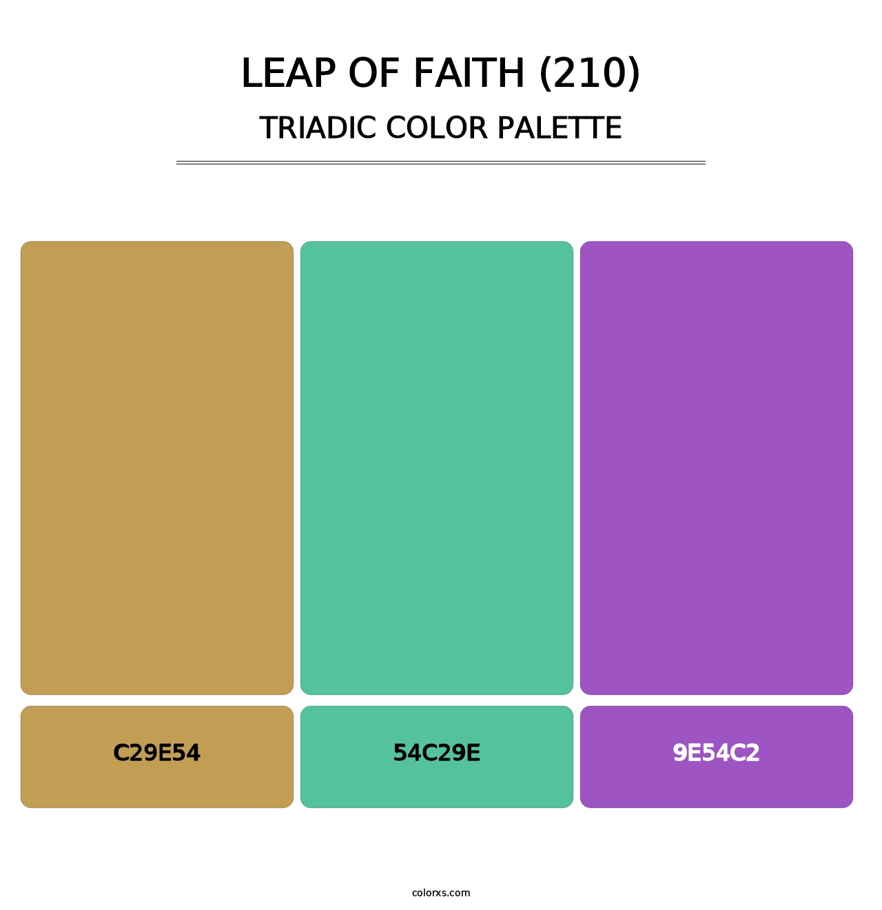 Leap of Faith (210) - Triadic Color Palette