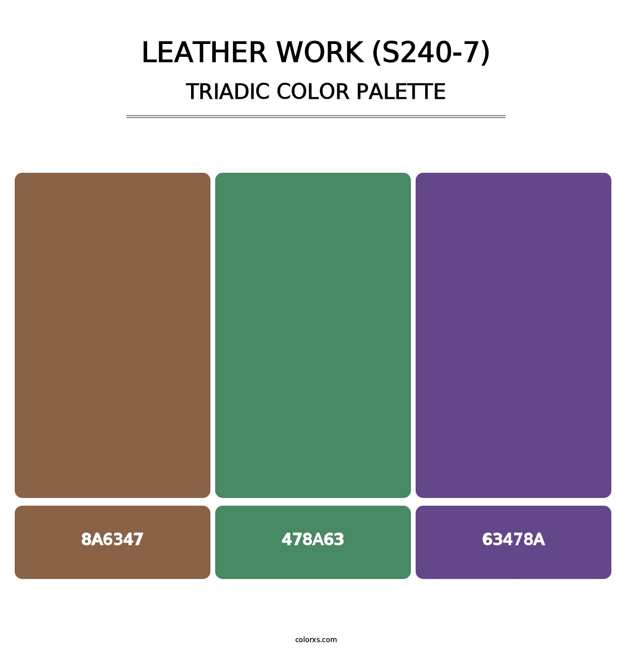 Leather Work (S240-7) - Triadic Color Palette