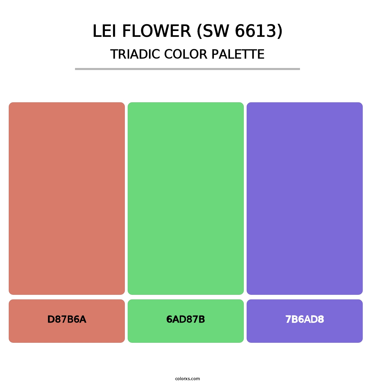 Lei Flower (SW 6613) - Triadic Color Palette