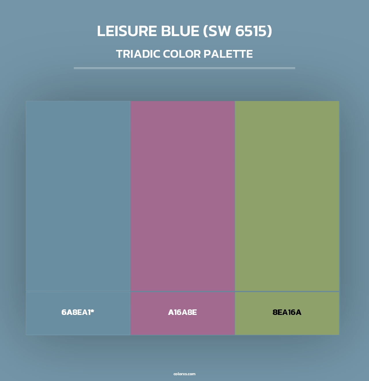 Leisure Blue (SW 6515) - Triadic Color Palette