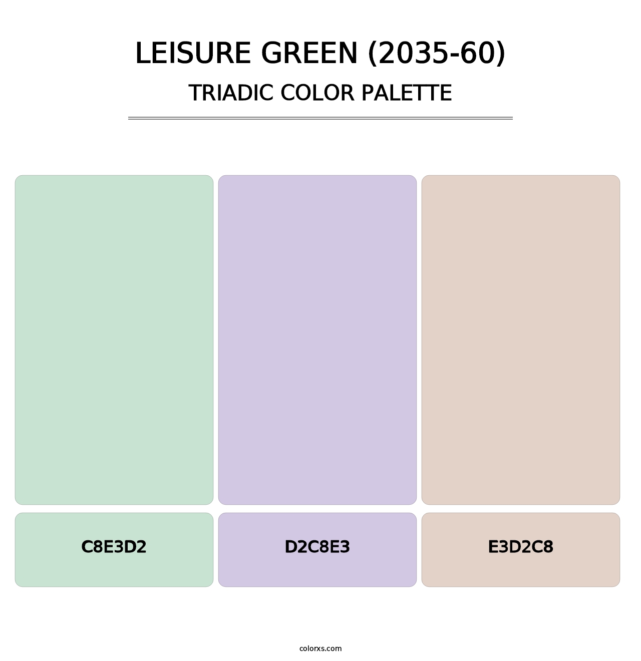 Leisure Green (2035-60) - Triadic Color Palette