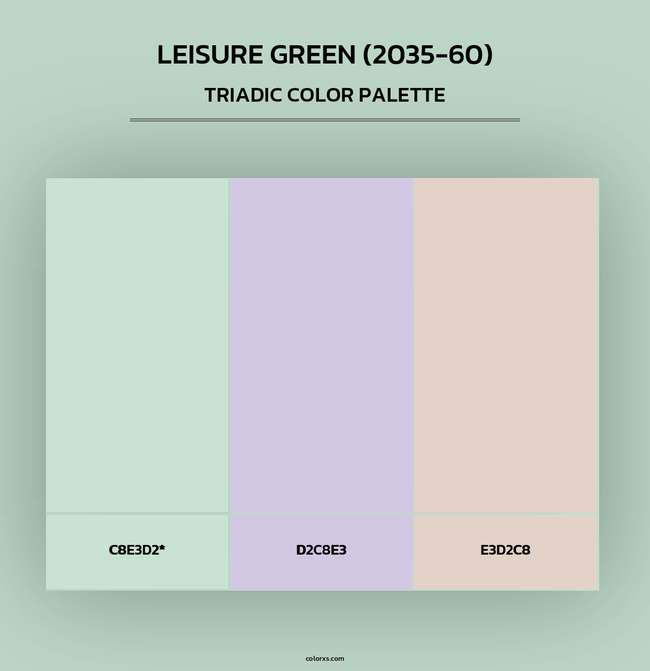 Leisure Green (2035-60) - Triadic Color Palette