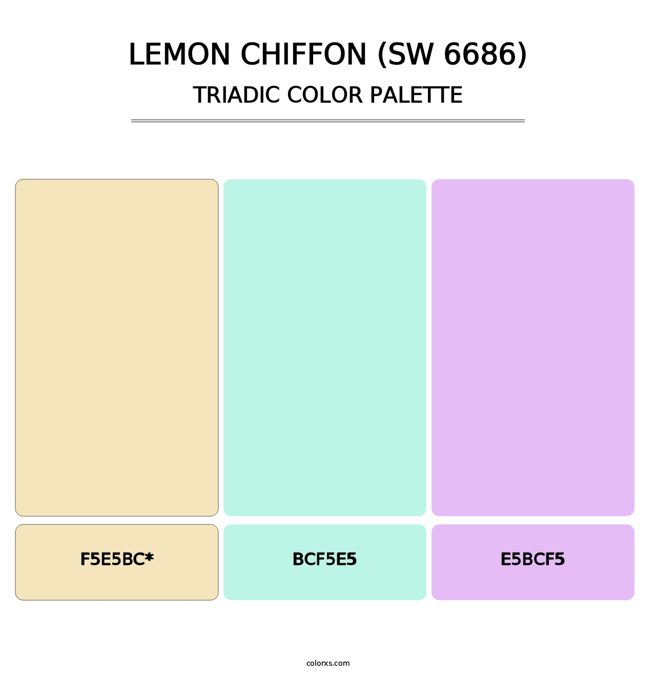 Lemon Chiffon (SW 6686) - Triadic Color Palette