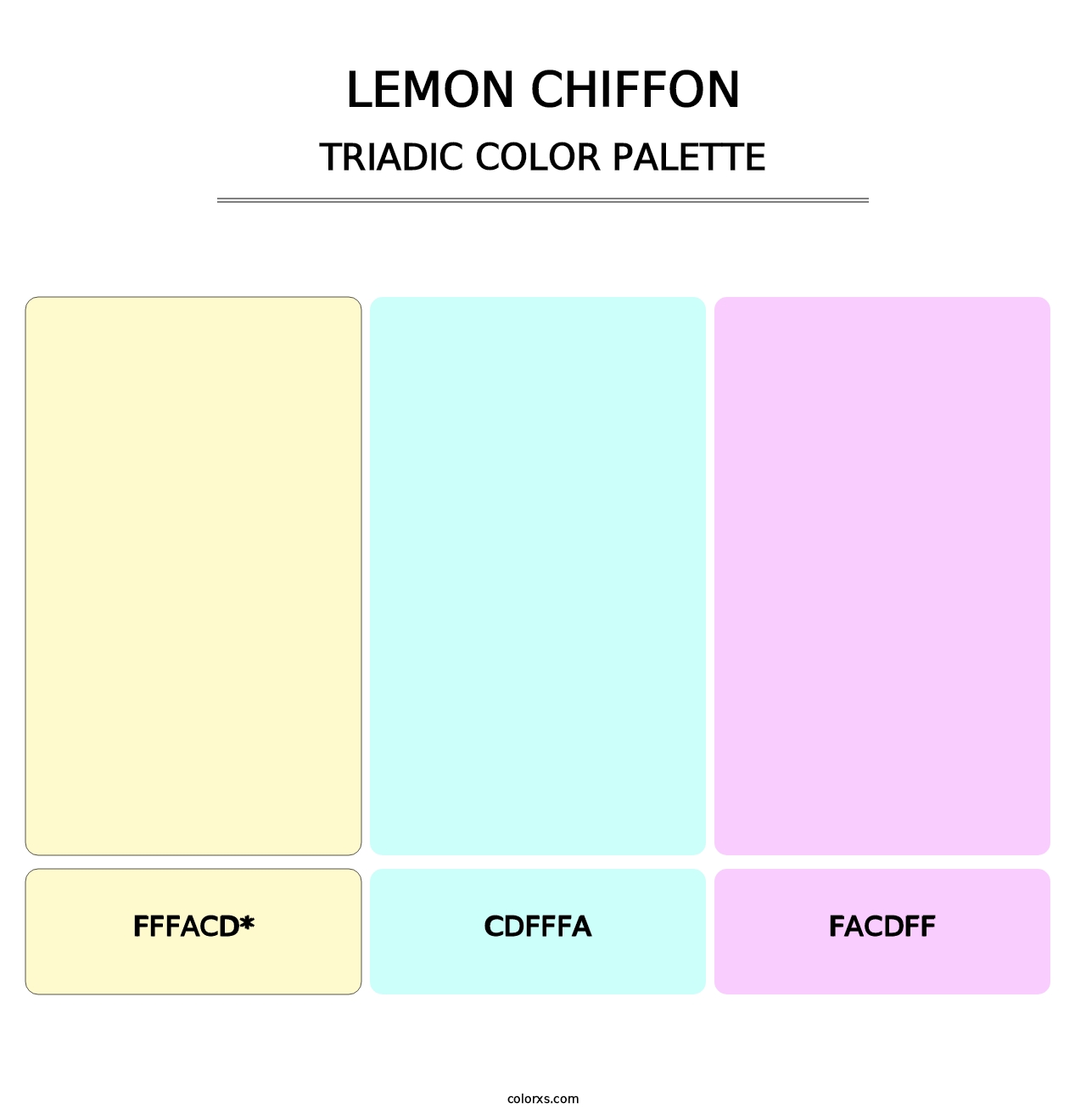 Lemon Chiffon - Triadic Color Palette