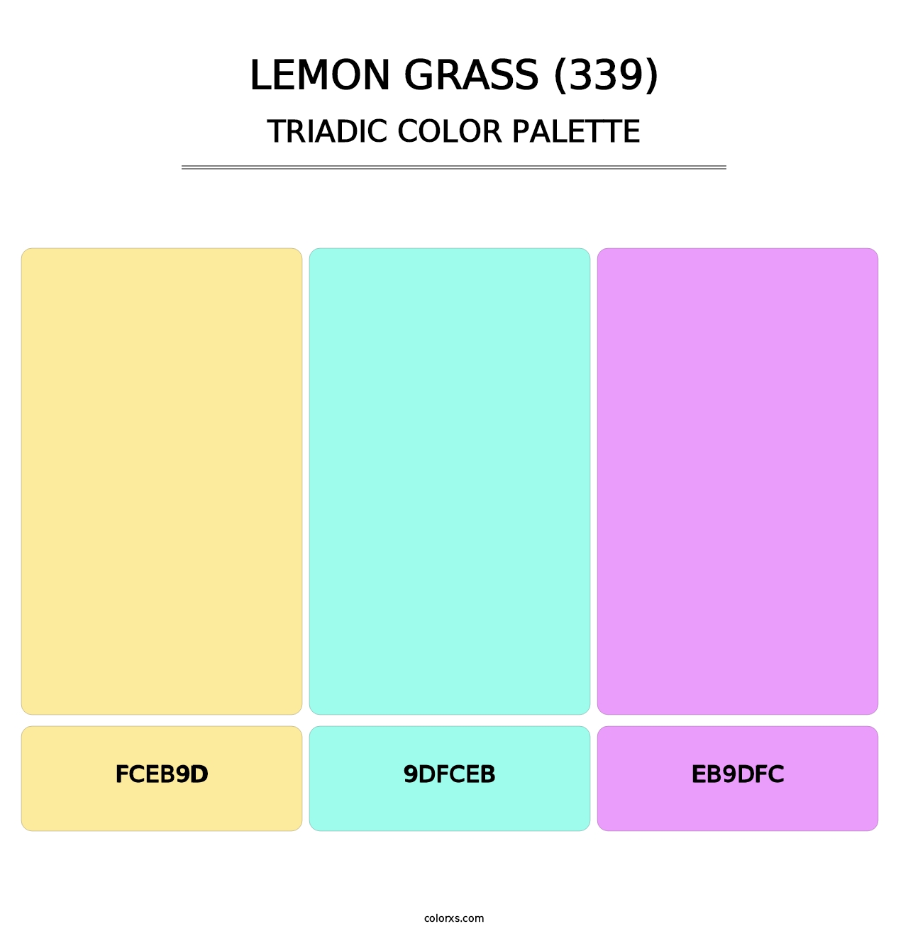 Lemon Grass (339) - Triadic Color Palette