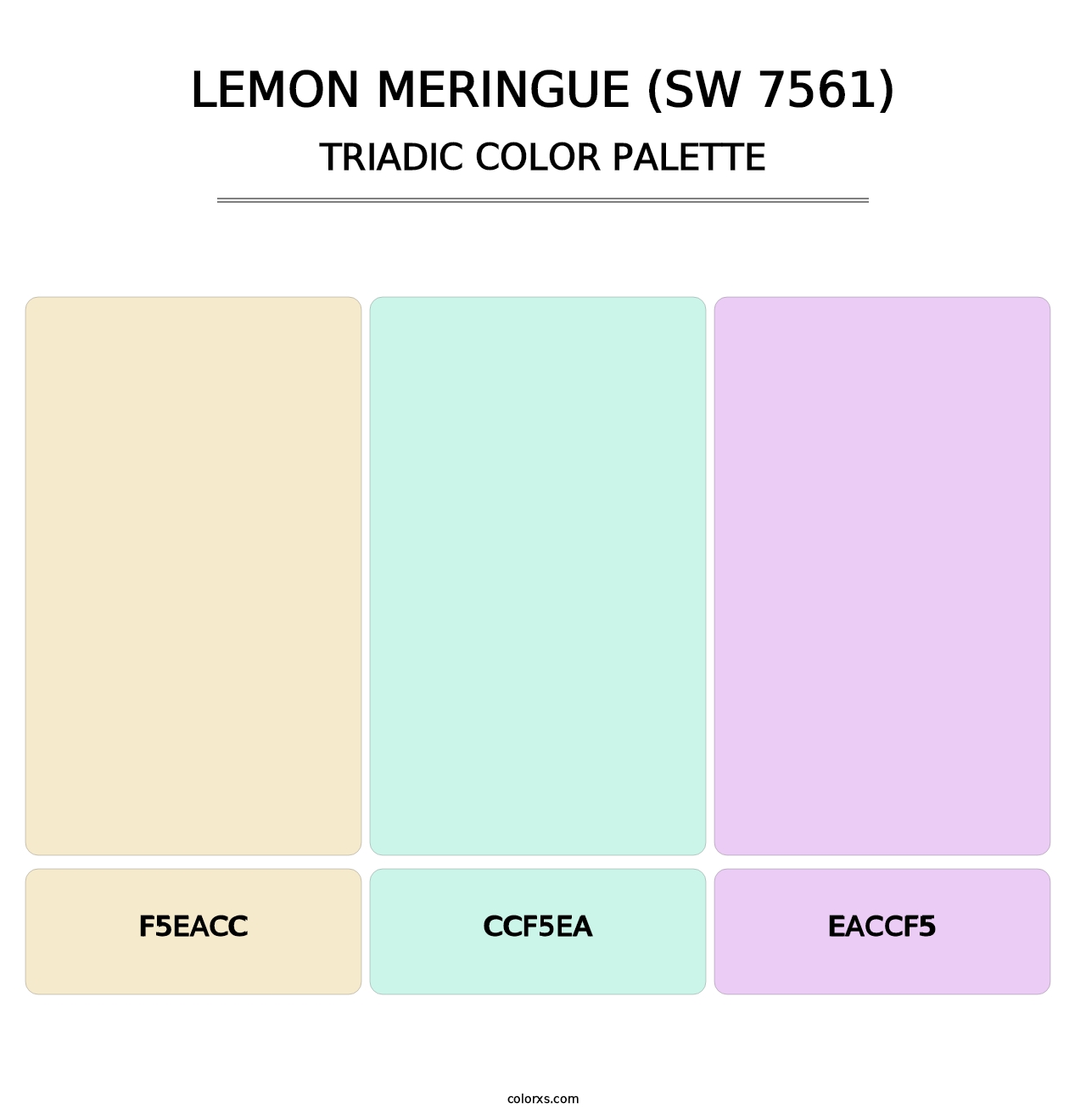 Lemon Meringue (SW 7561) - Triadic Color Palette