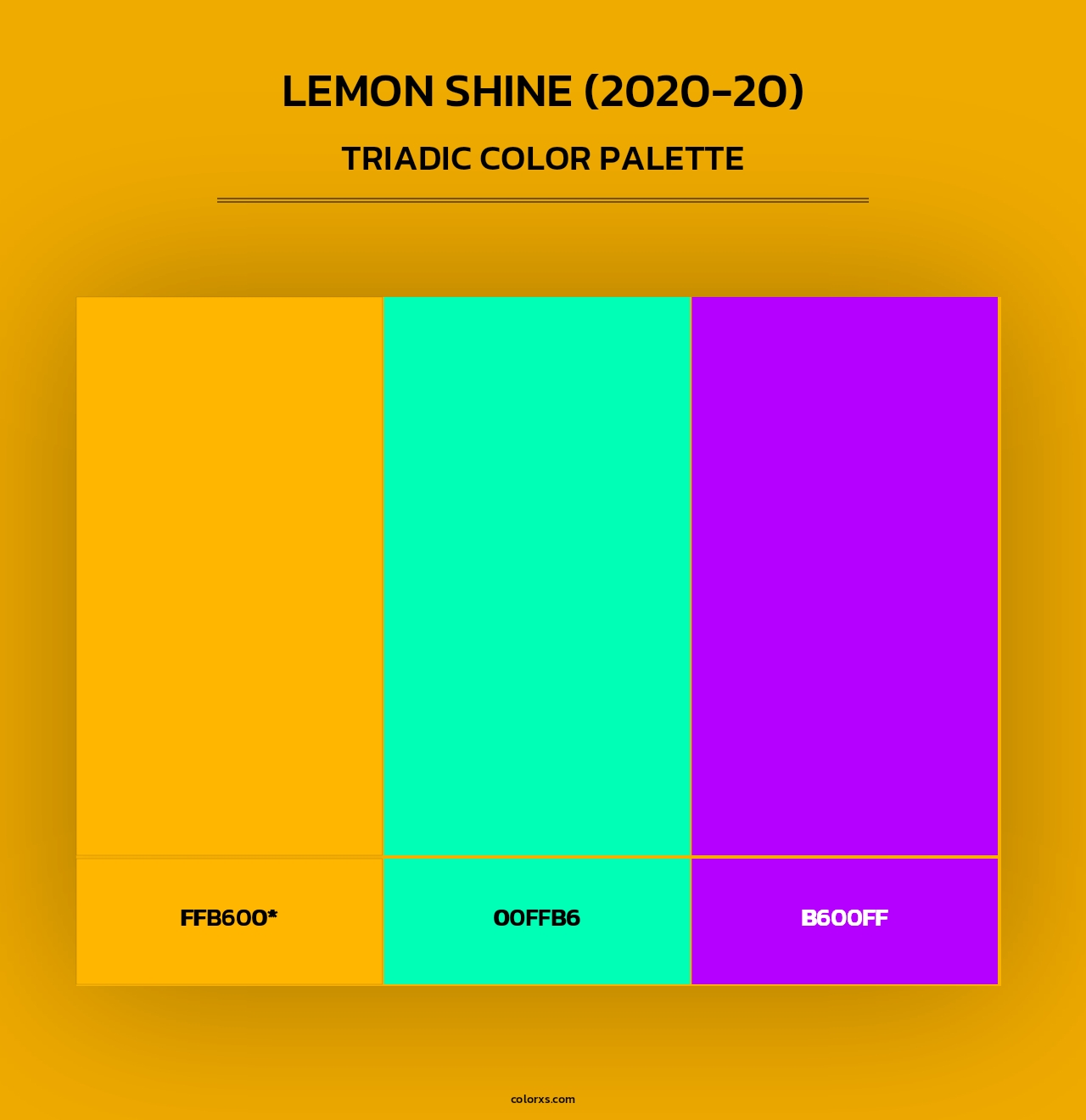 Lemon Shine (2020-20) - Triadic Color Palette