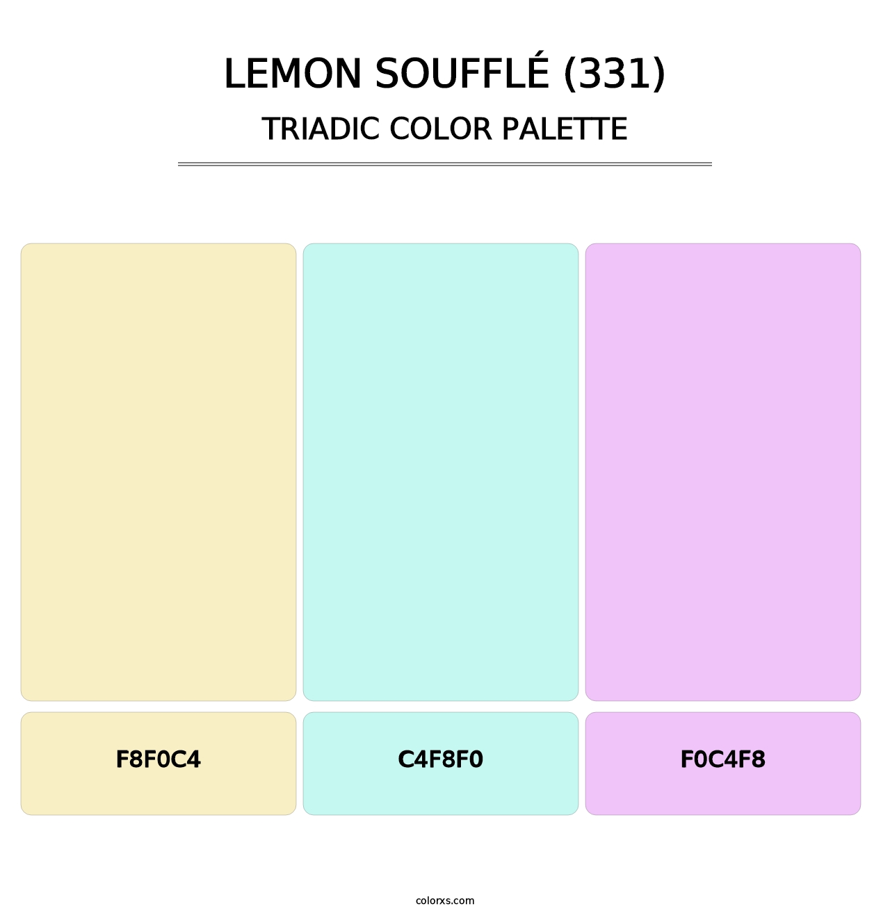 Lemon Soufflé (331) - Triadic Color Palette