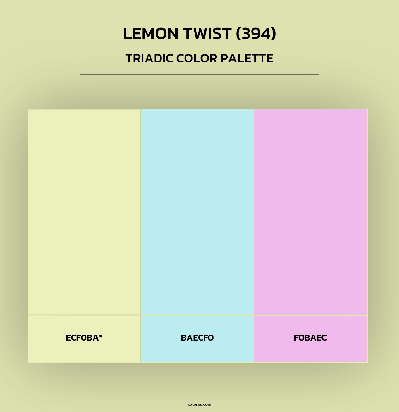 Lemon Twist (394) - Triadic Color Palette