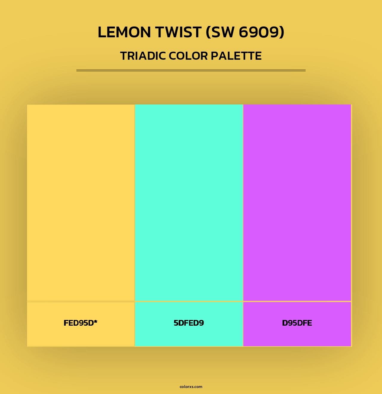 Lemon Twist (SW 6909) - Triadic Color Palette