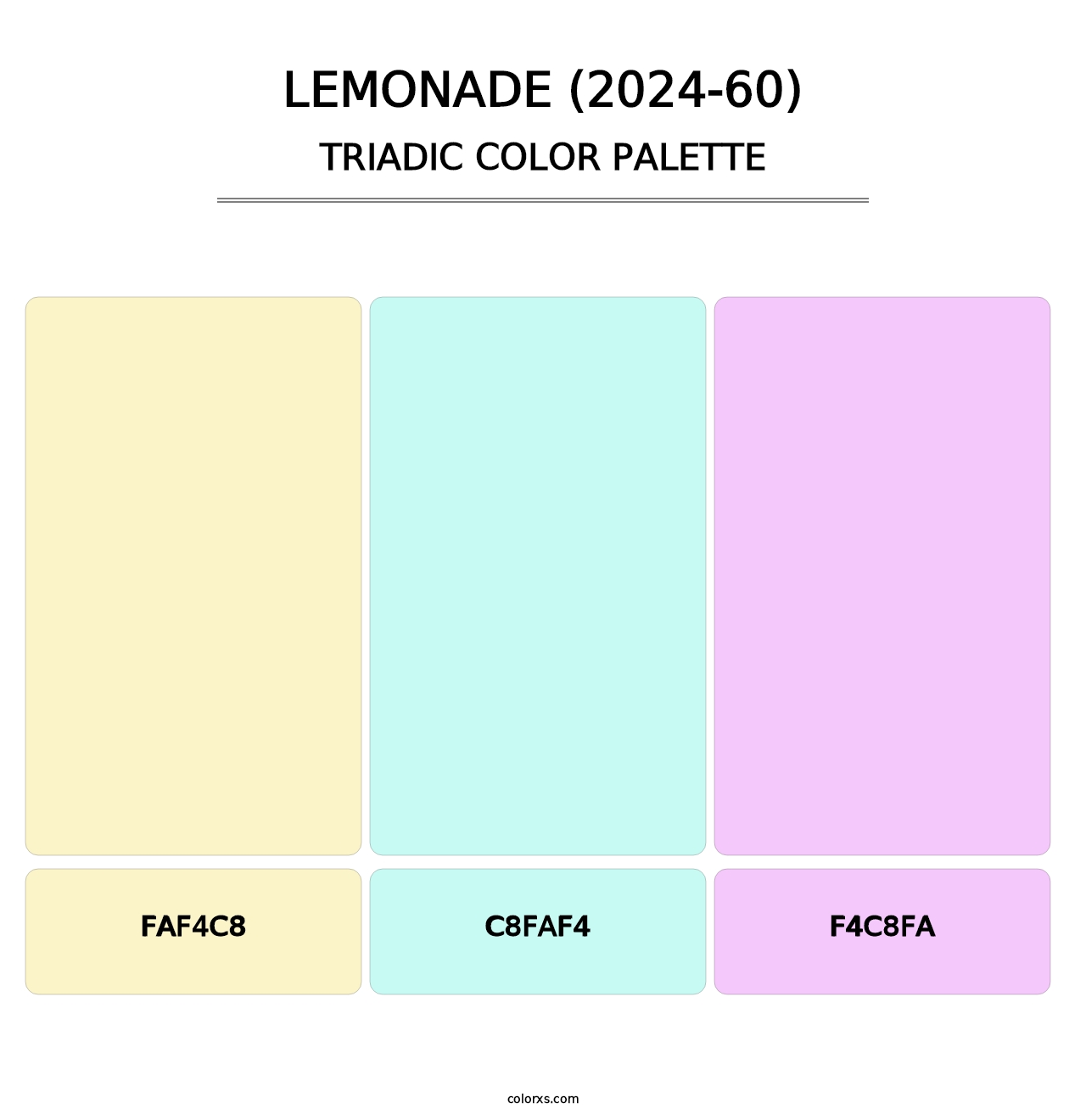 Lemonade (2024-60) - Triadic Color Palette