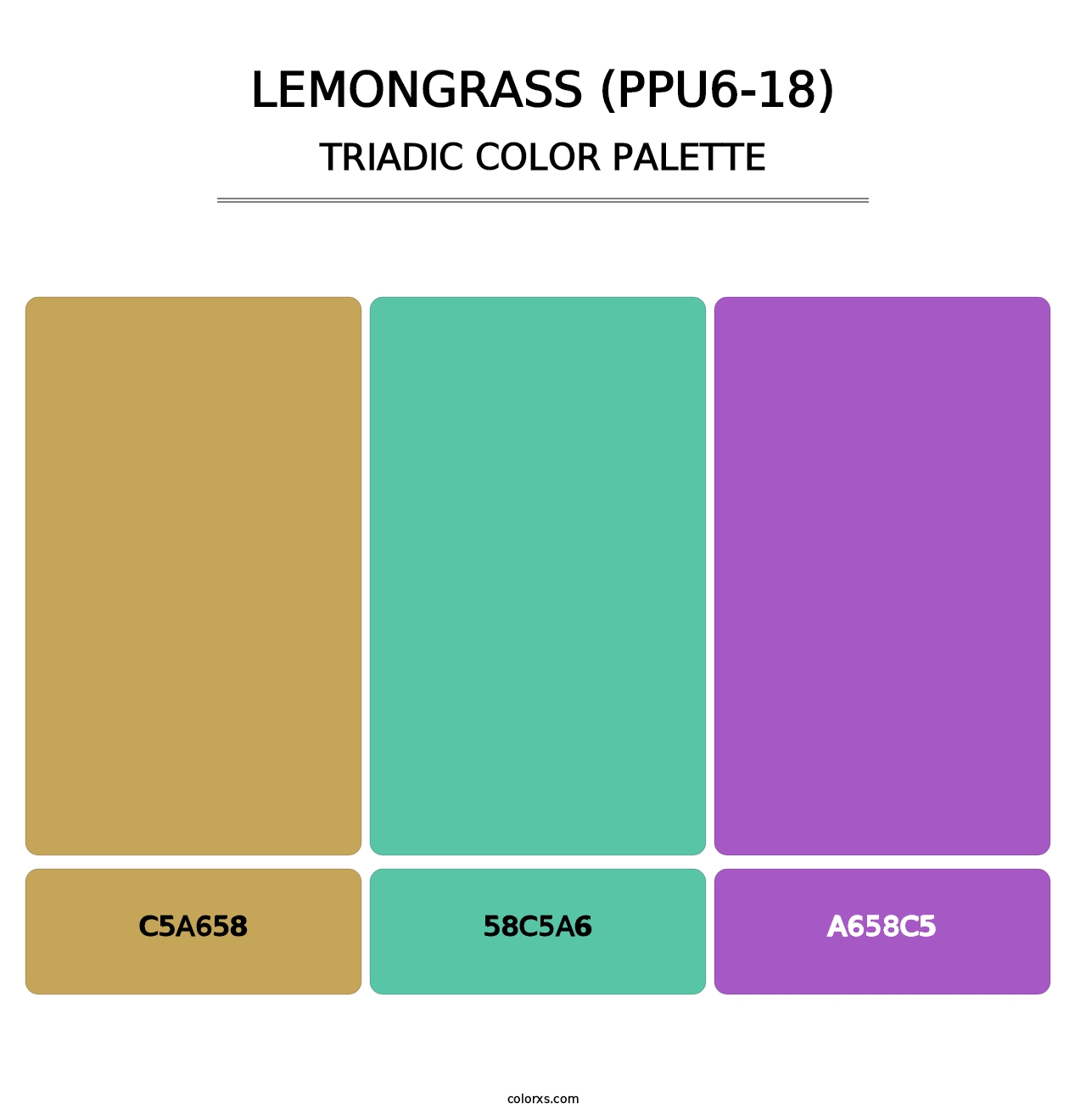 Lemongrass (PPU6-18) - Triadic Color Palette