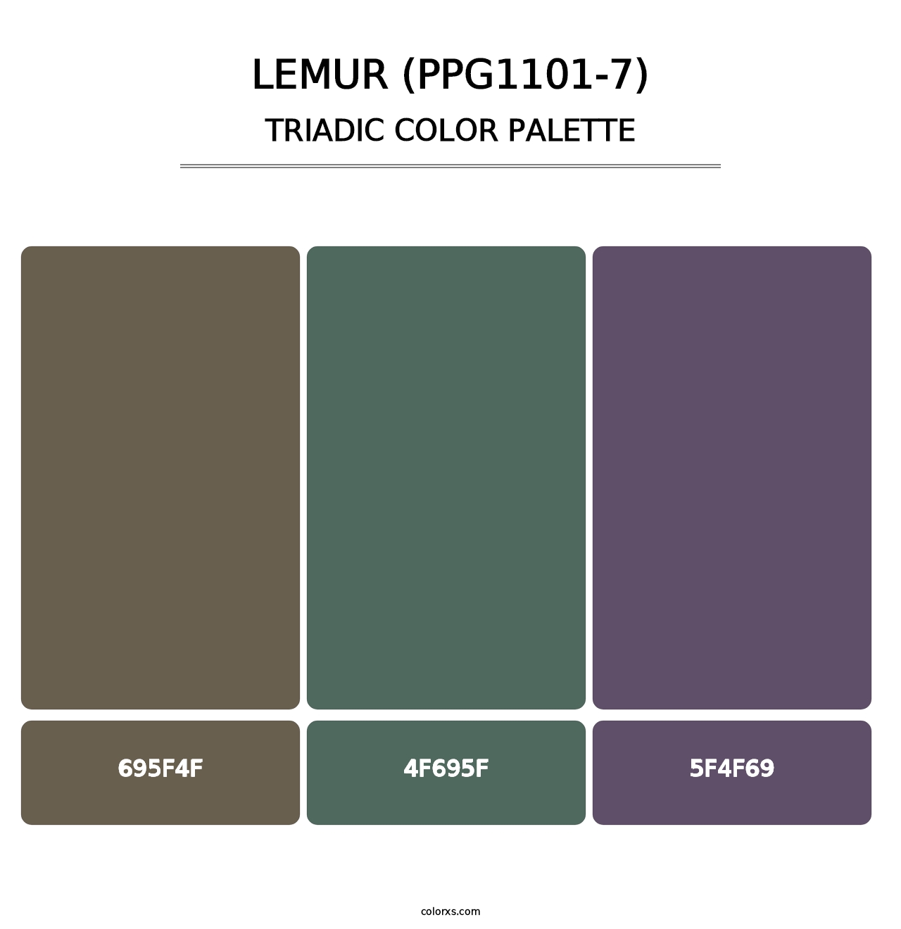 Lemur (PPG1101-7) - Triadic Color Palette