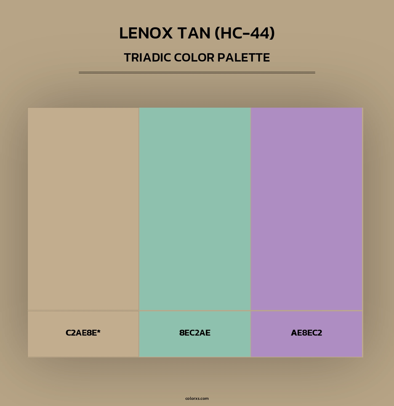 Lenox Tan (HC-44) - Triadic Color Palette