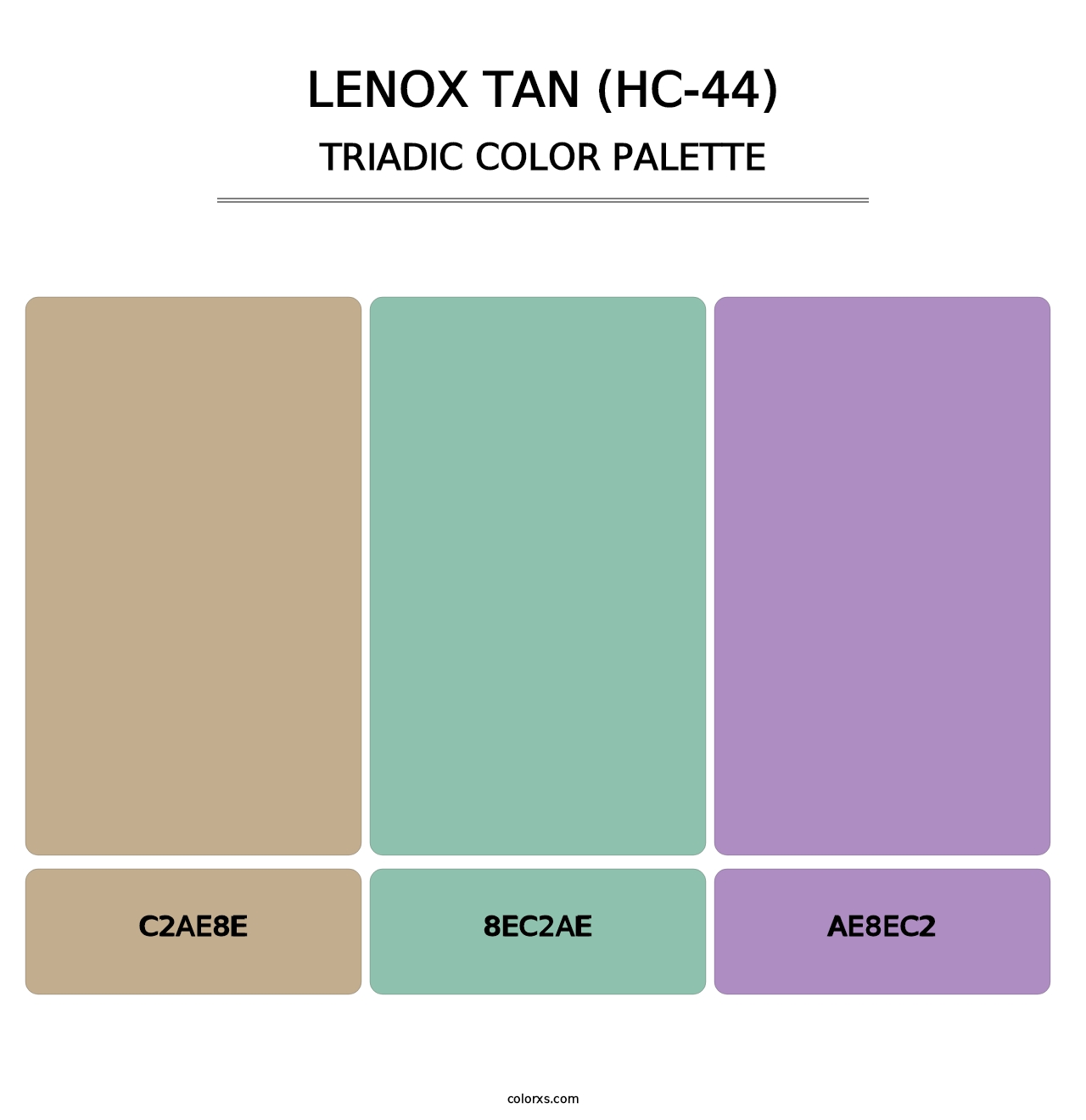 Lenox Tan (HC-44) - Triadic Color Palette