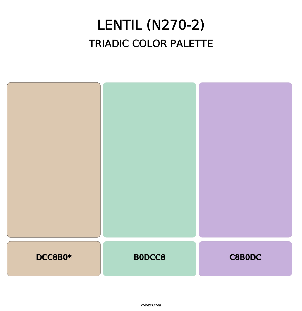 Lentil (N270-2) - Triadic Color Palette