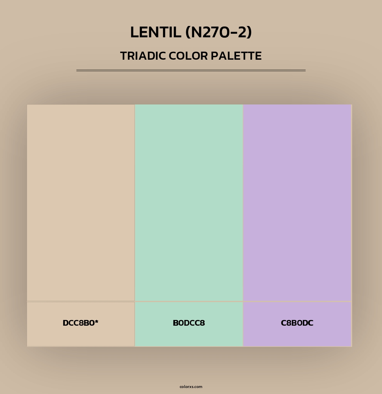 Lentil (N270-2) - Triadic Color Palette