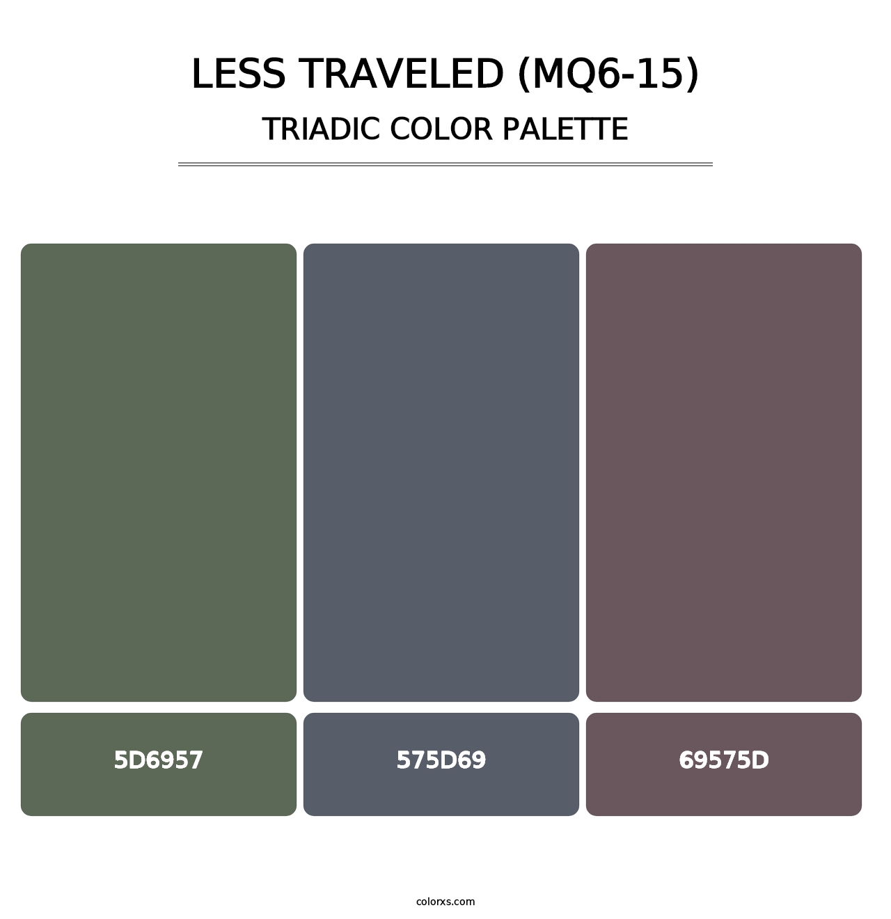 Less Traveled (MQ6-15) - Triadic Color Palette