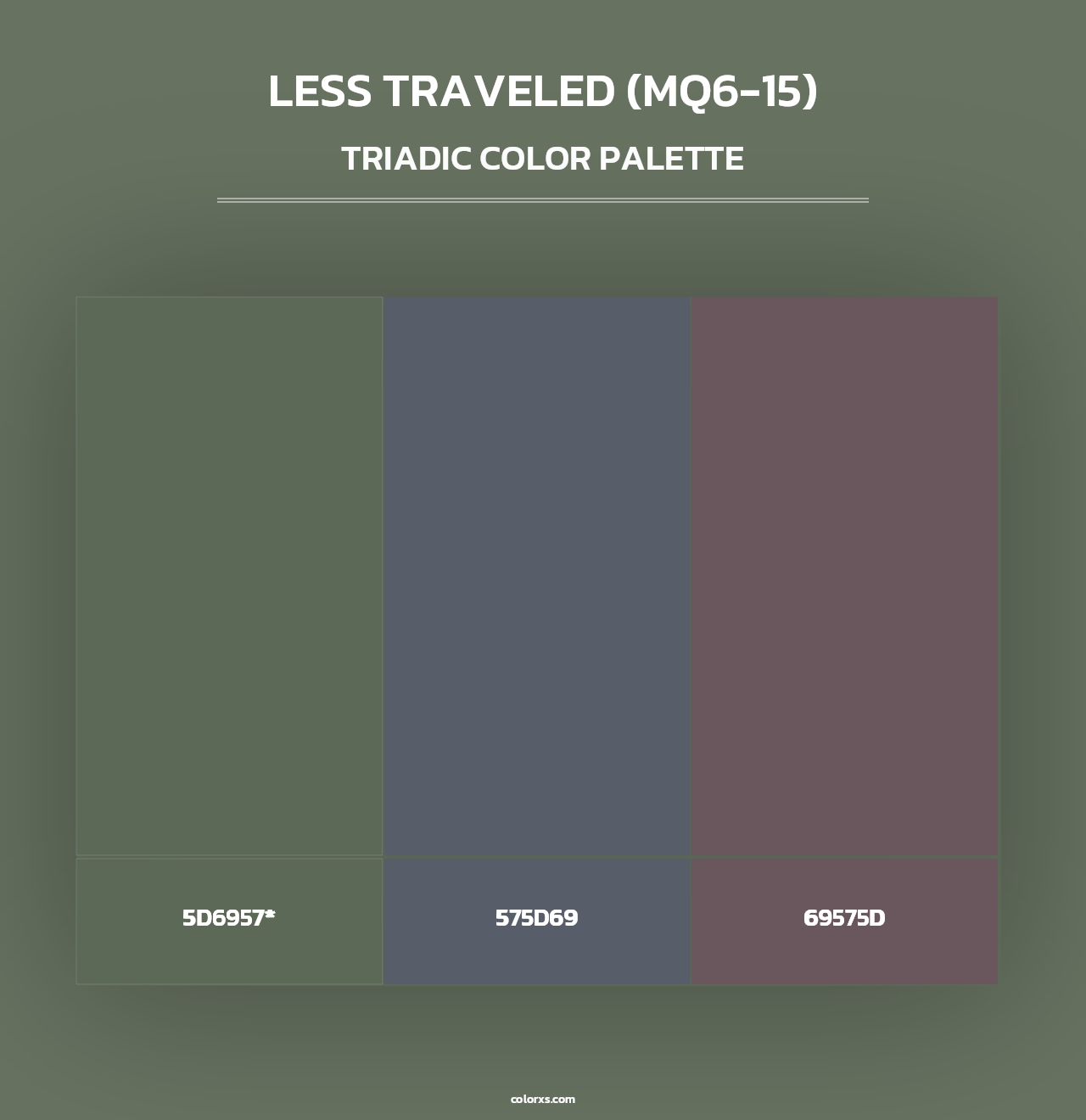 Less Traveled (MQ6-15) - Triadic Color Palette